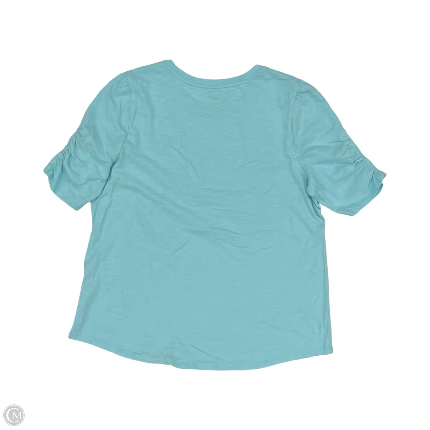 Top Short Sleeve By Croft And Barrow In Blue, Size: L