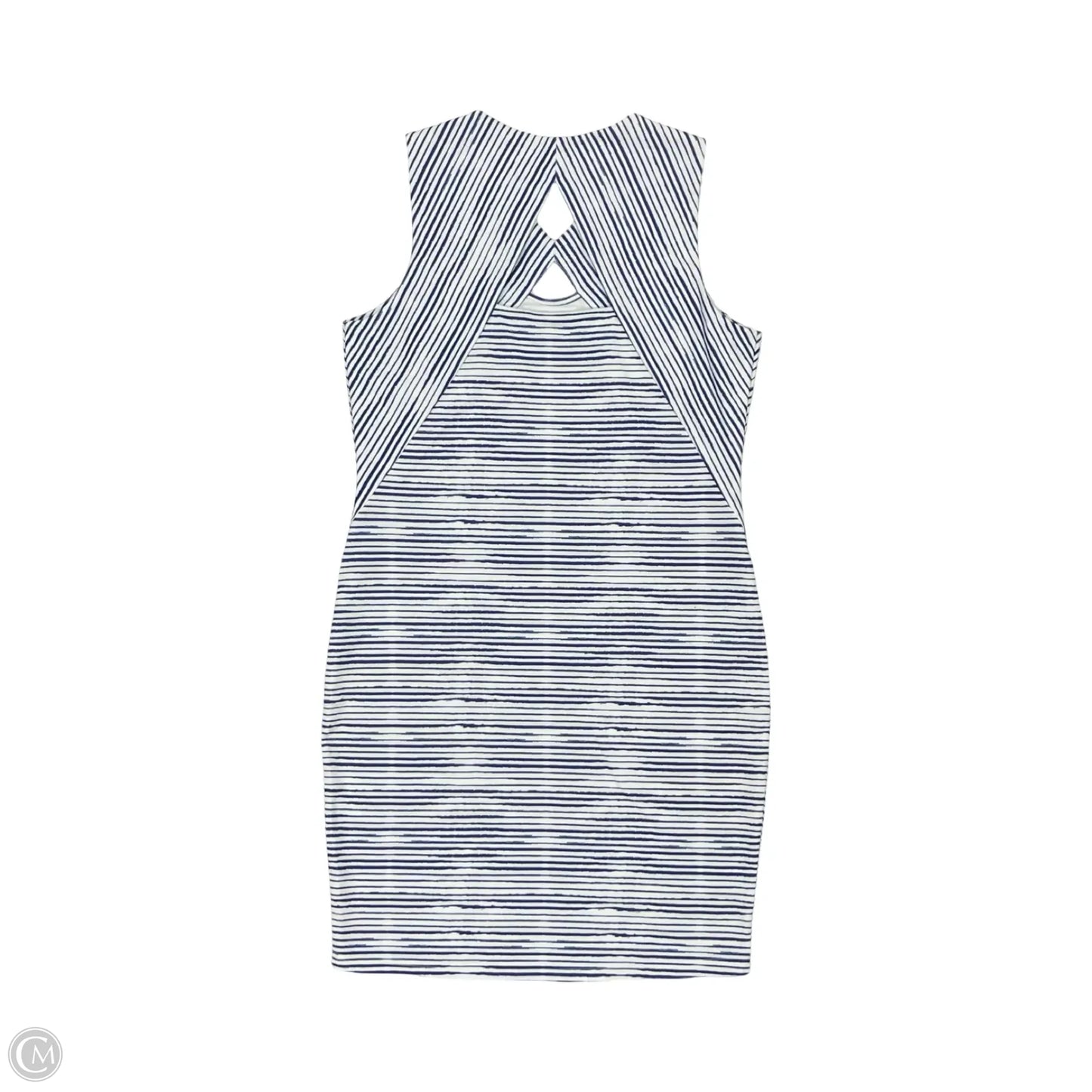 Dress Party Short By Clothes Mentor In Blue & White, Size: L