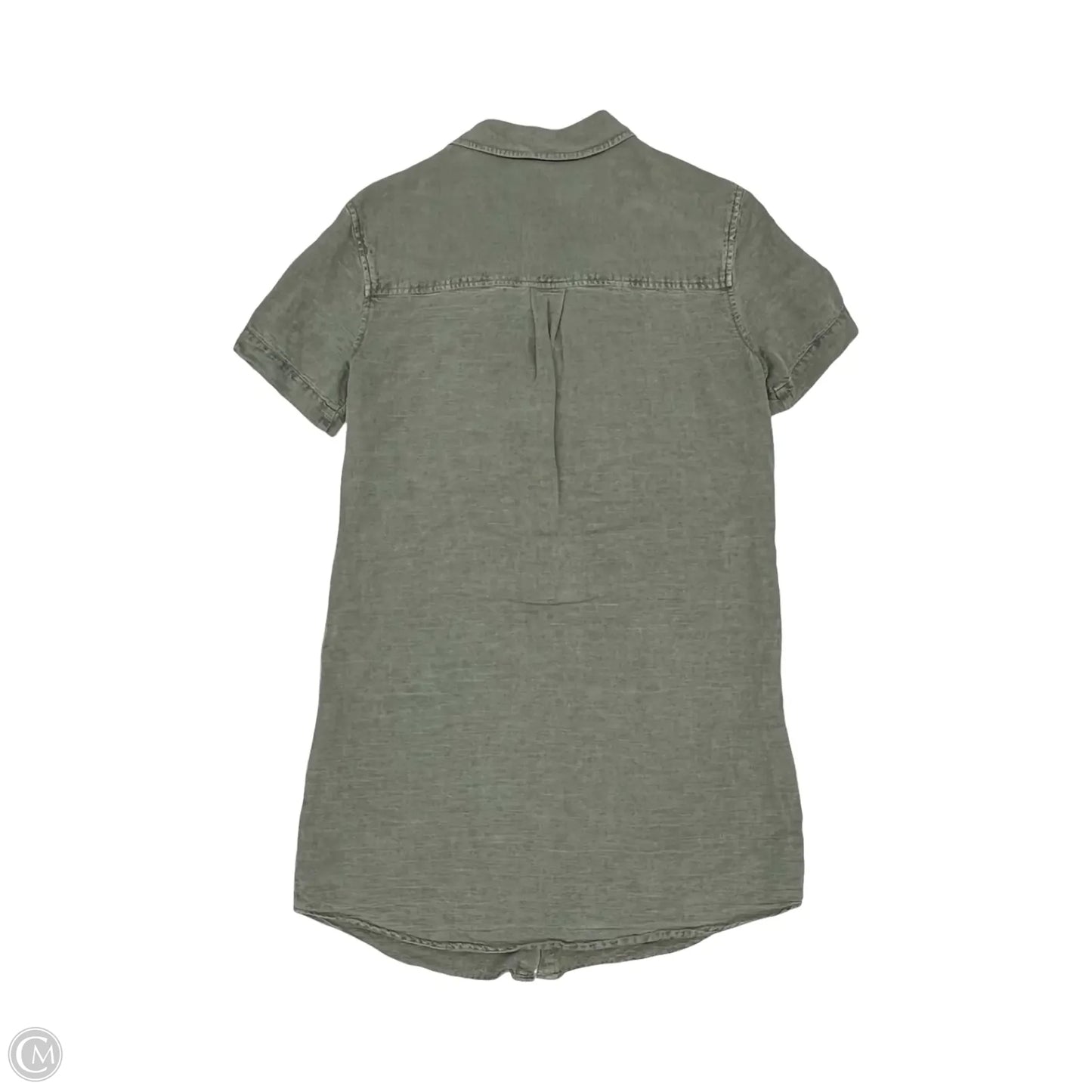 Tunic Short Sleeve By Lucky Brand In Green Denim, Size: S