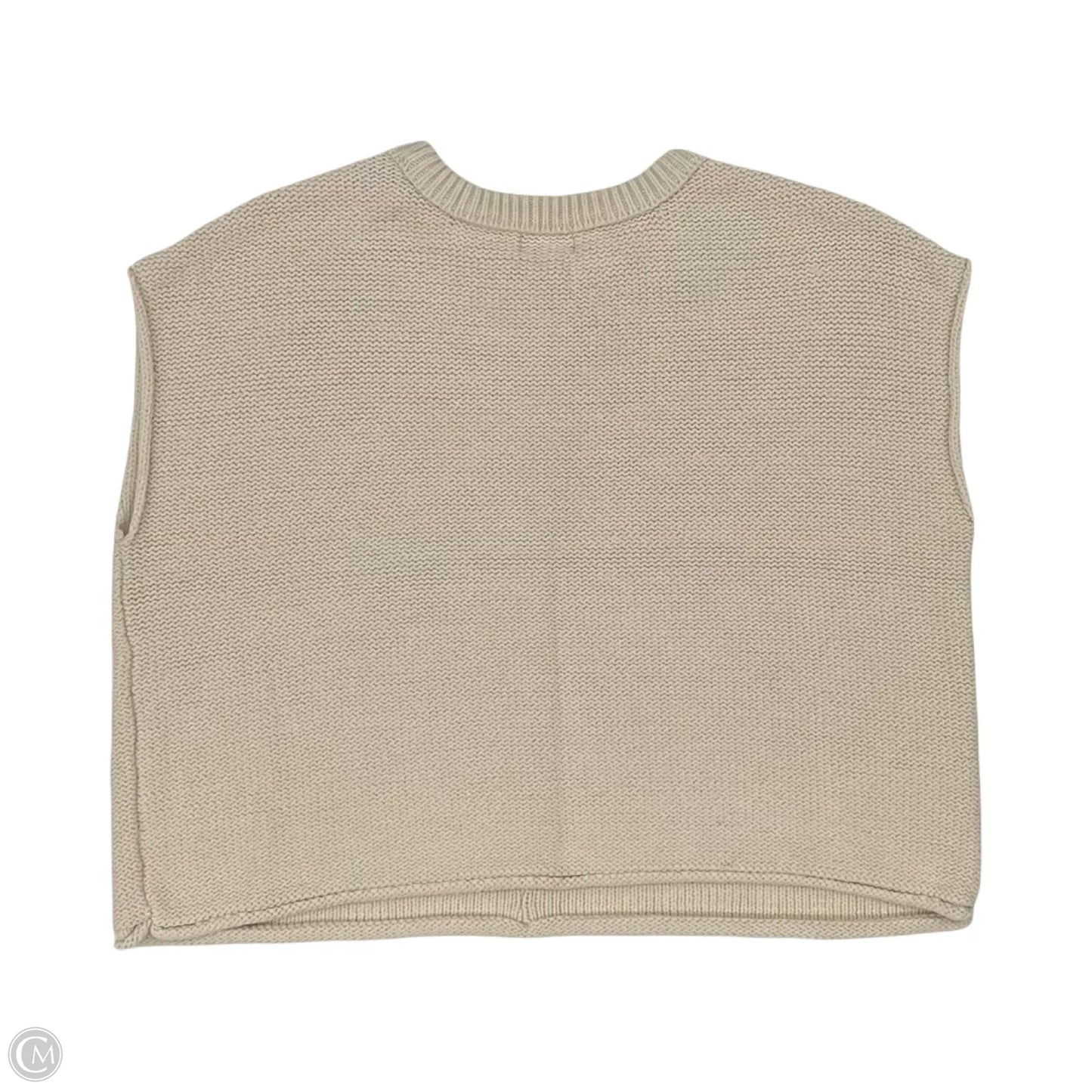 Sweater Short Sleeve By Universal Thread In Tan, Size: L