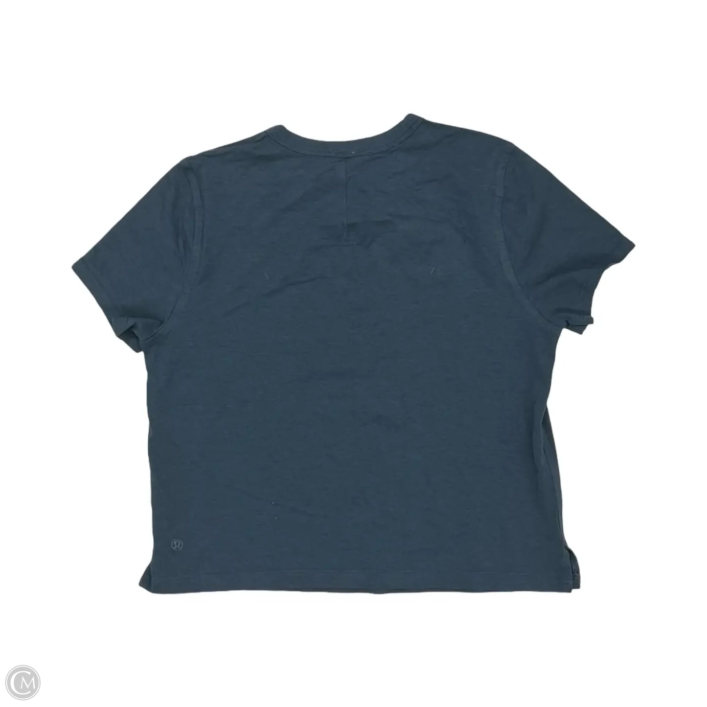 Athletic Top Short Sleeve By Lululemon In Blue, Size: S