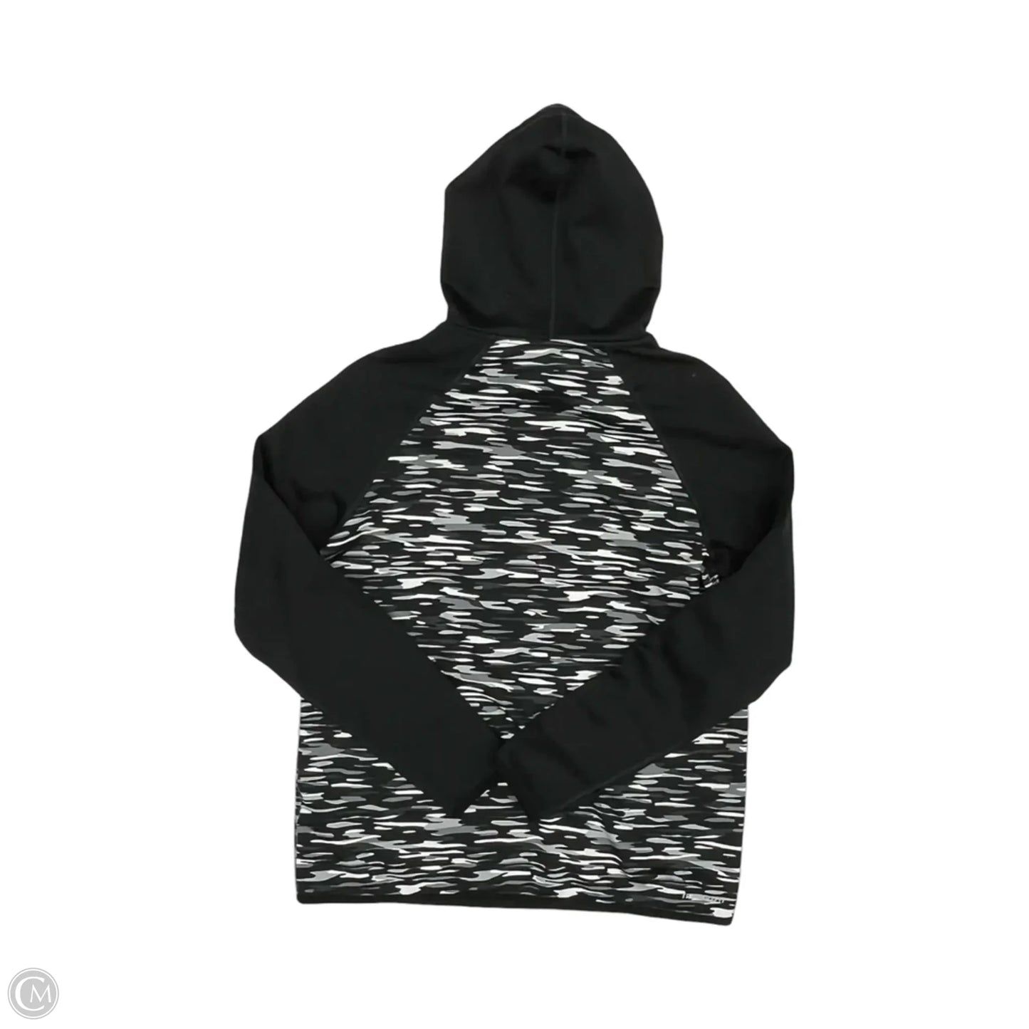 Athletic Sweatshirt Hoodie By Nike In Black & White, Size: M