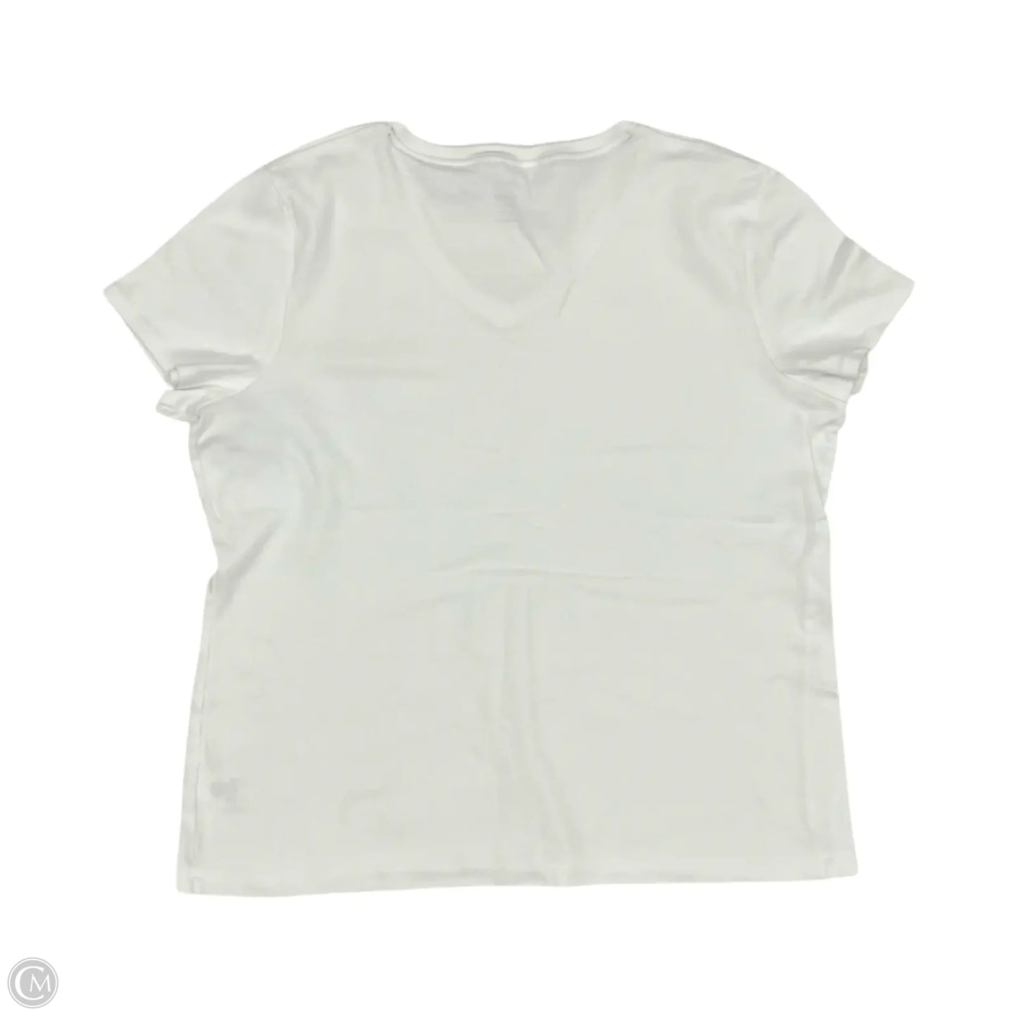 Top Short Sleeve Basic By Croft And Barrow In White, Size: Xl