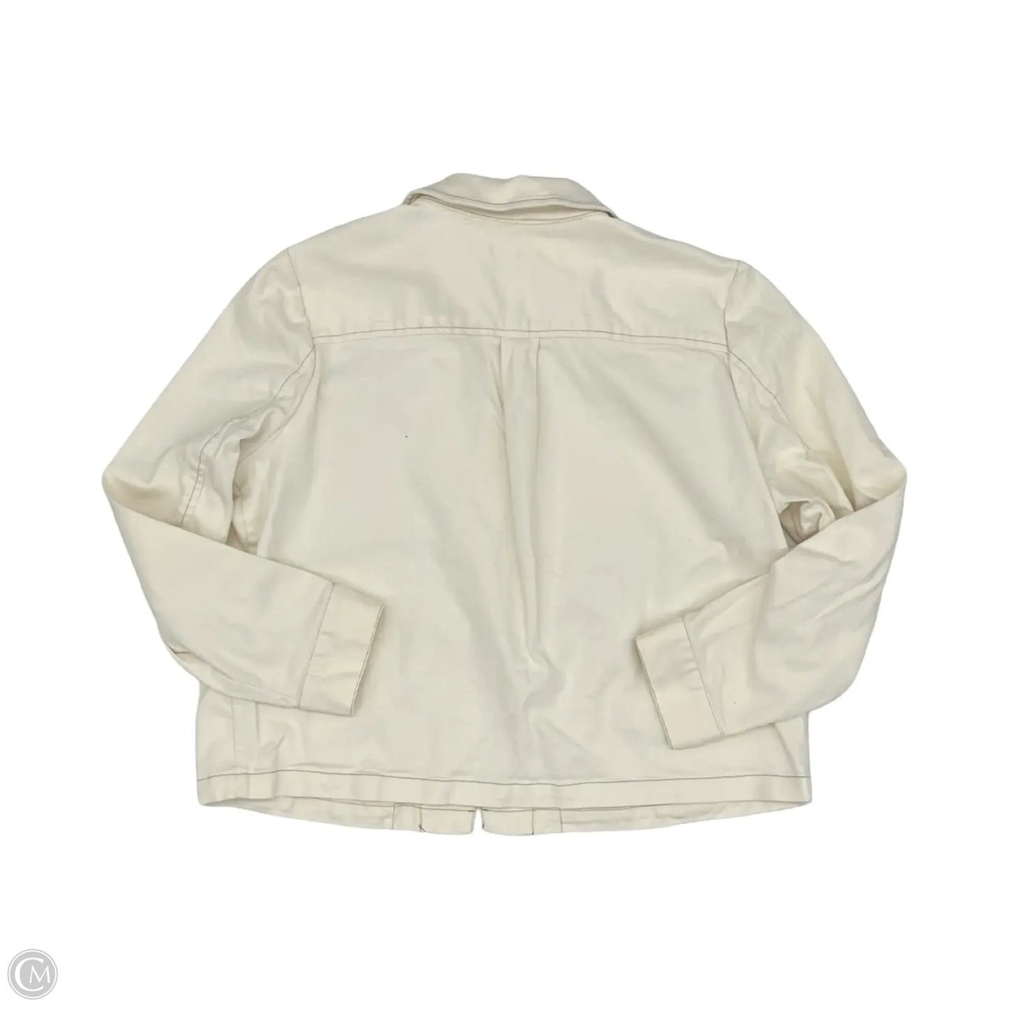 Jacket Denim By Christopher And Banks In Tan Denim, Size: Xl