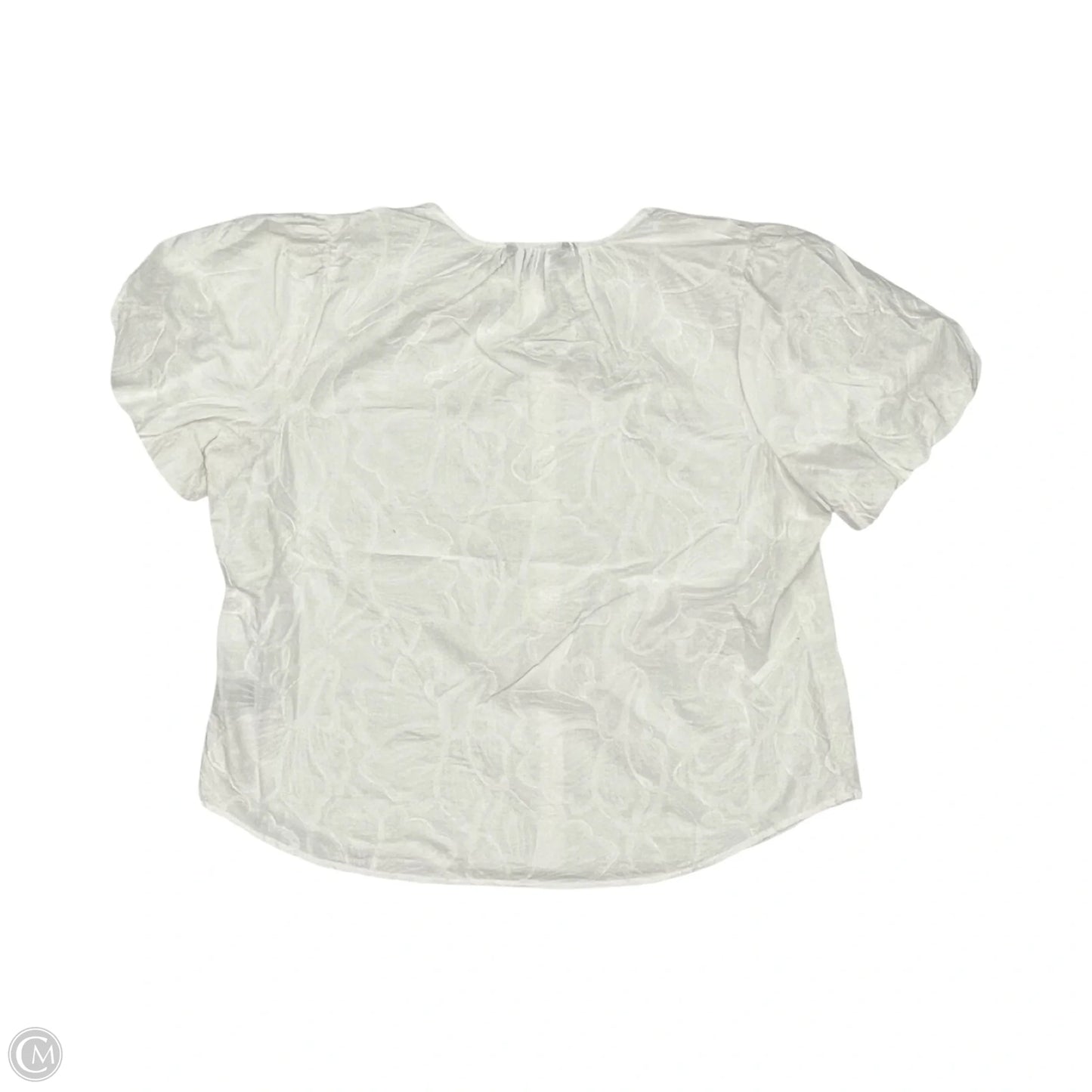Blouse Short Sleeve By Simply Vera In White, Size: Xxl