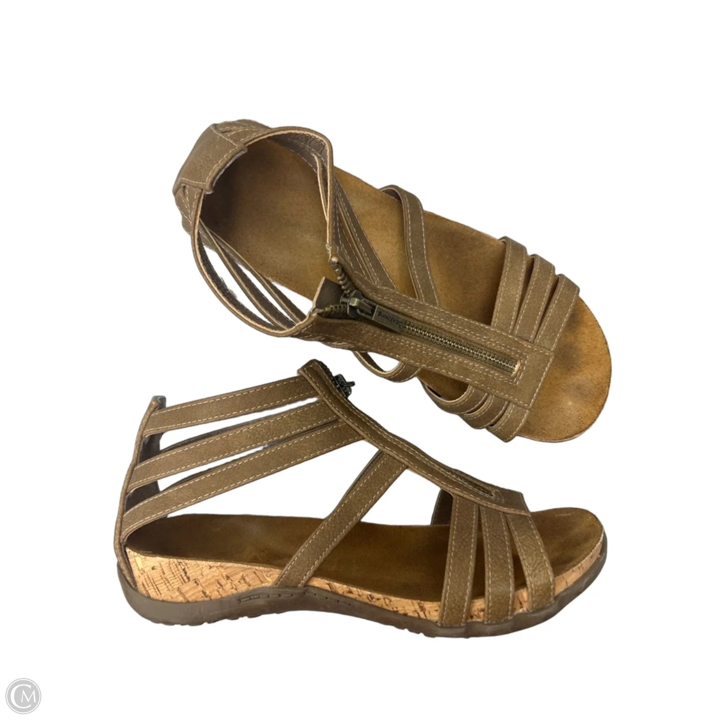 Sandals Flats By Bearpaw In Brown, Size: 8