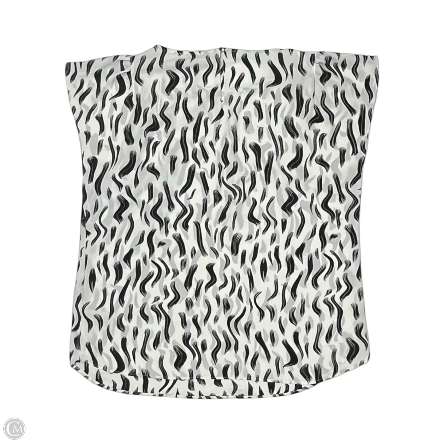 Blouse Sleeveless By Philosophy In Black & White, Size: L