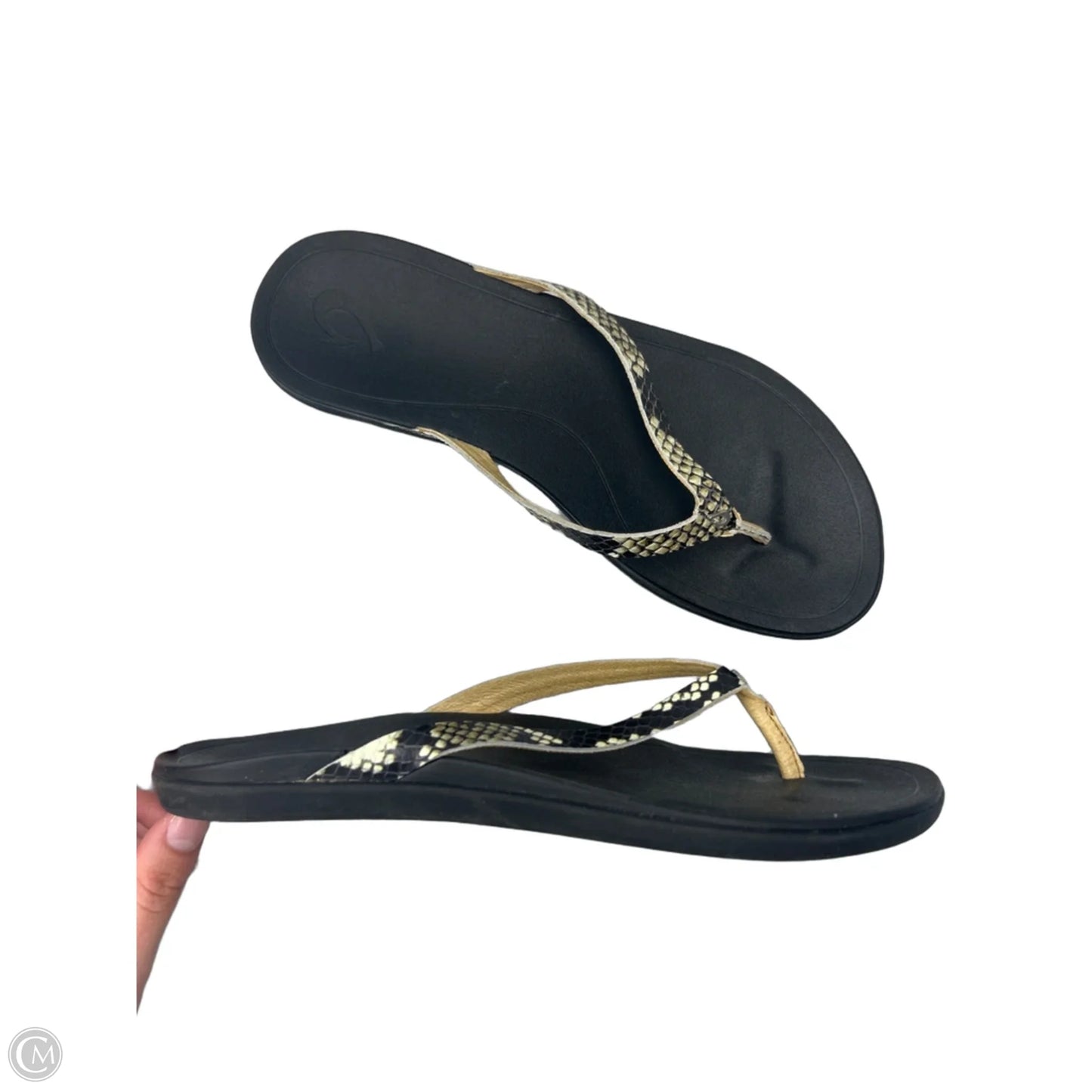 Sandals Flip Flops By Olukai In Black, Size: 9