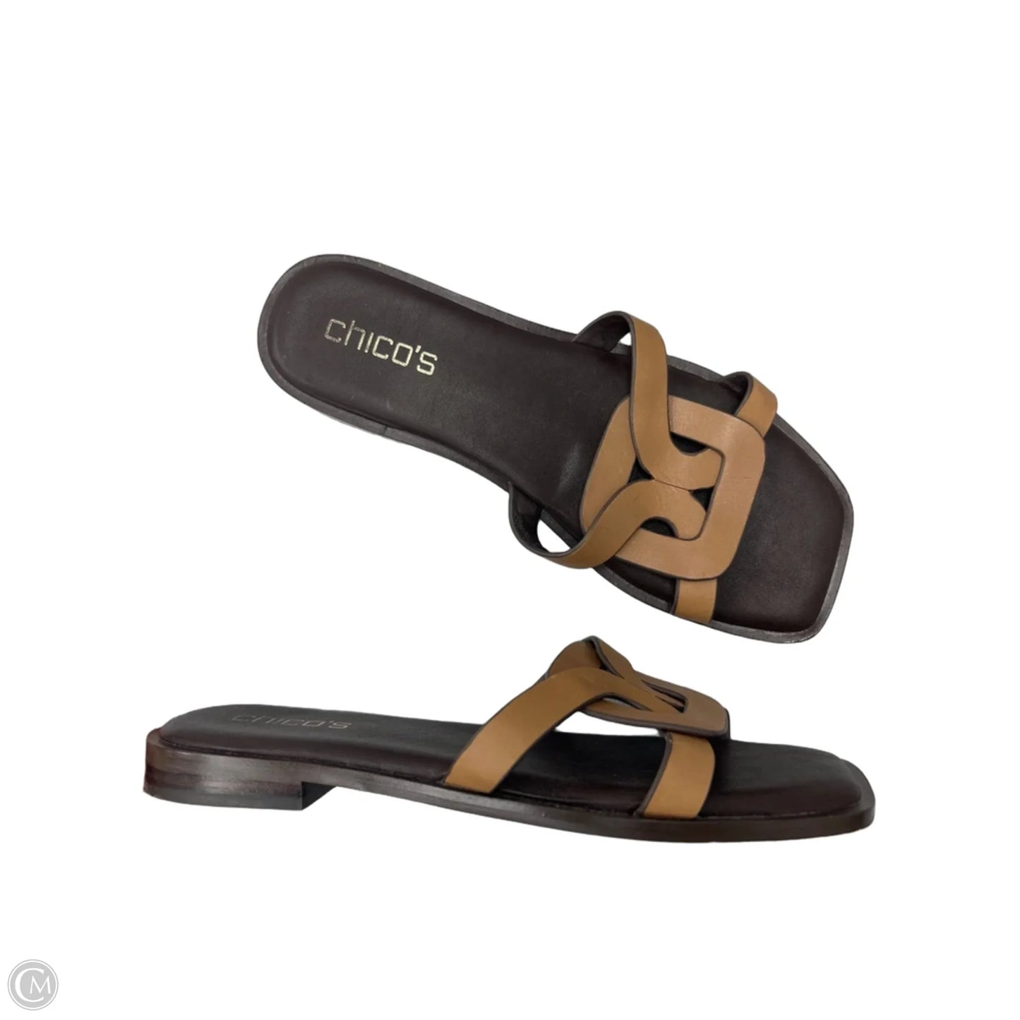 Sandals Flats By Chicos In Brown, Size: 7.5