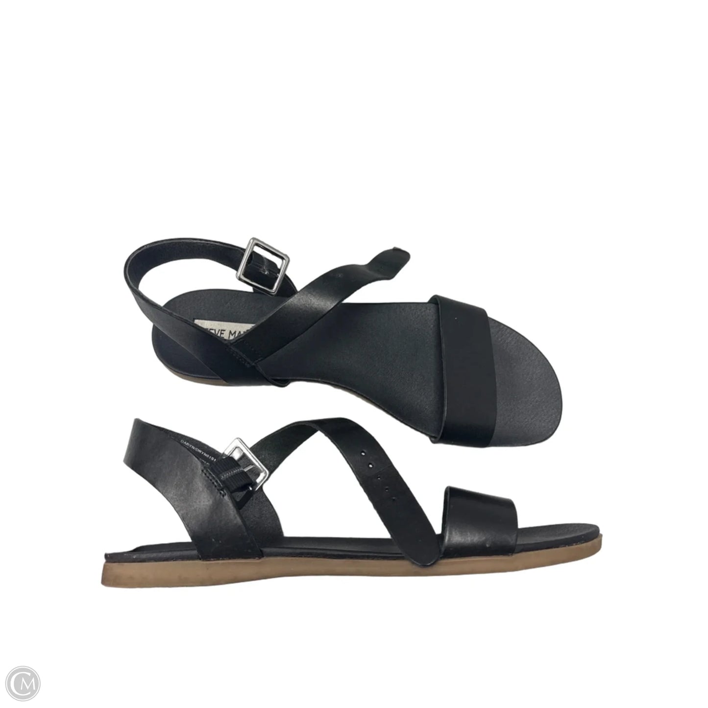 Sandals Flats By Steve Madden In Black, Size: 9.5