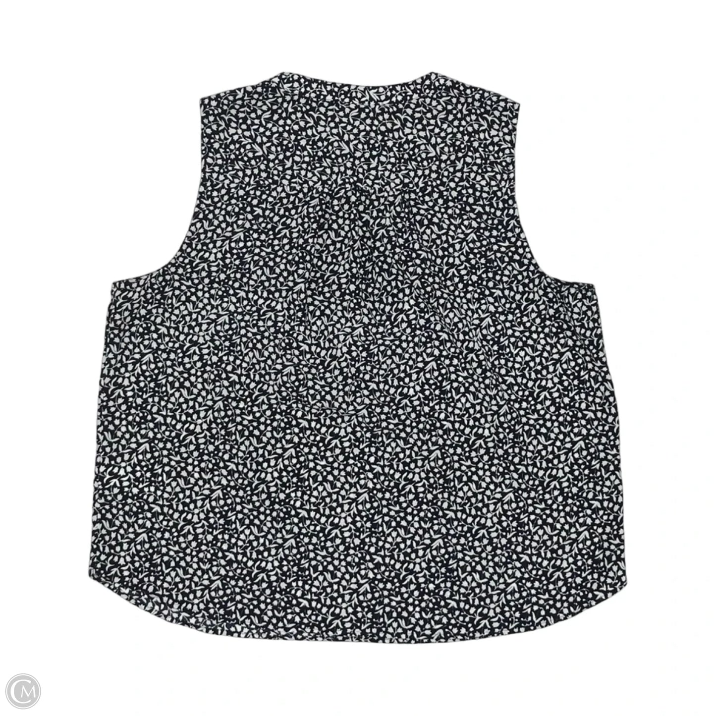 Blouse Sleeveless By J. Crew In Blue & White, Size: L