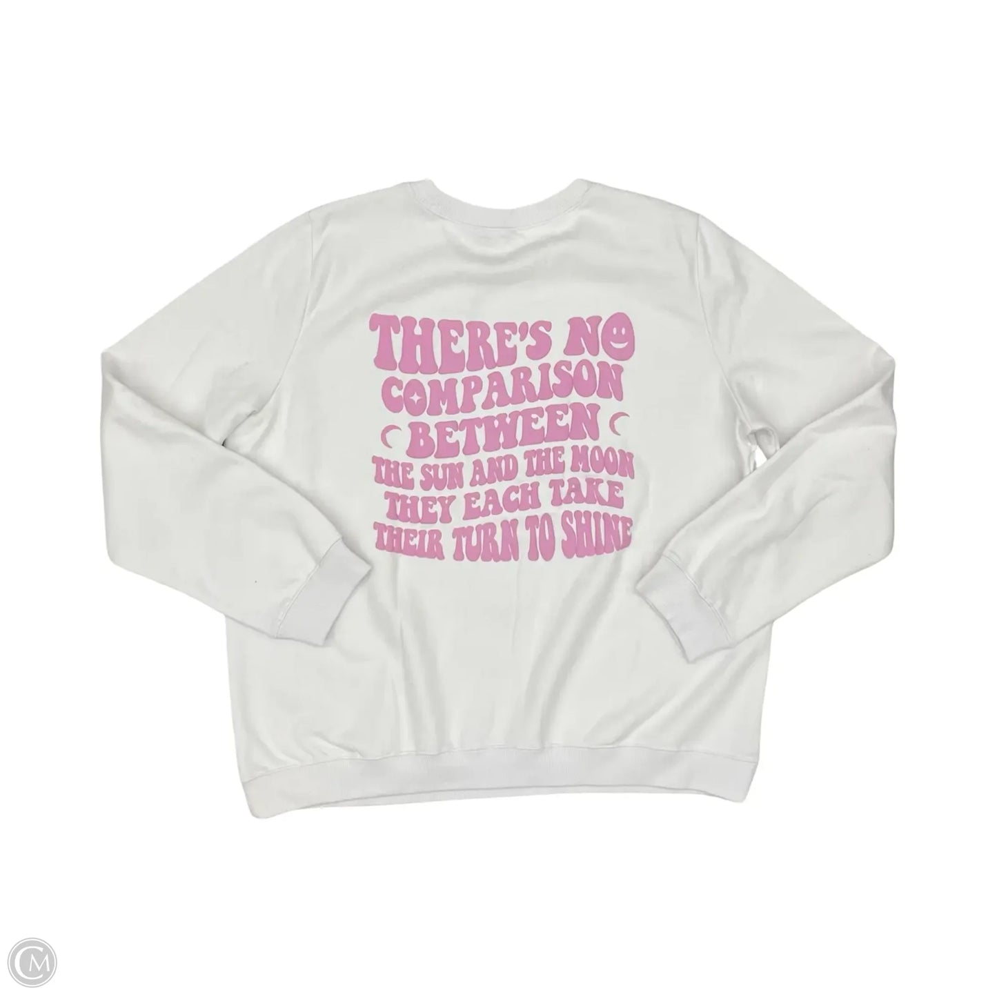 Athletic Sweatshirt Crewneck By Zyia In White, Size: Xxl