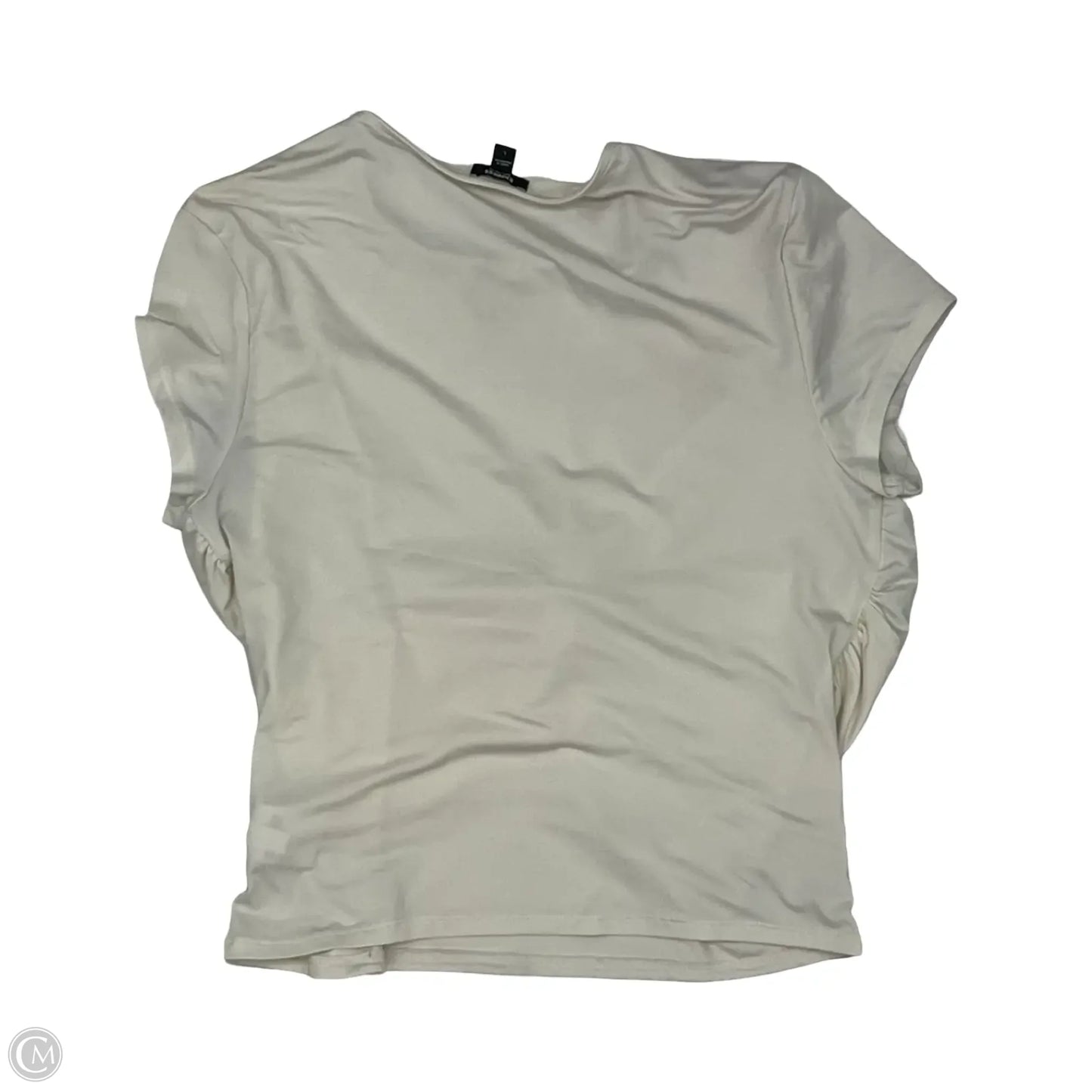 Blouse Short Sleeve By Express In White, Size: L