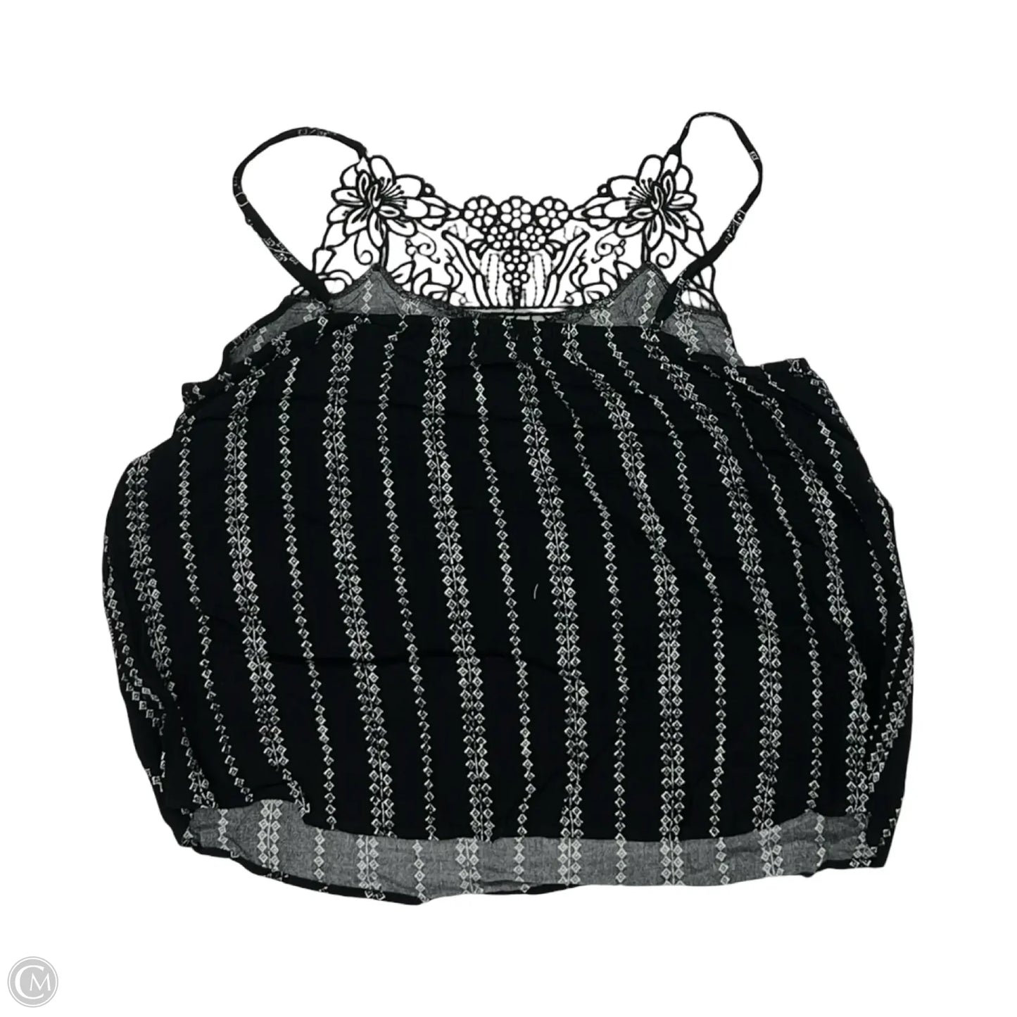 Top Sleeveless By Maurices In Black & White, Size: L