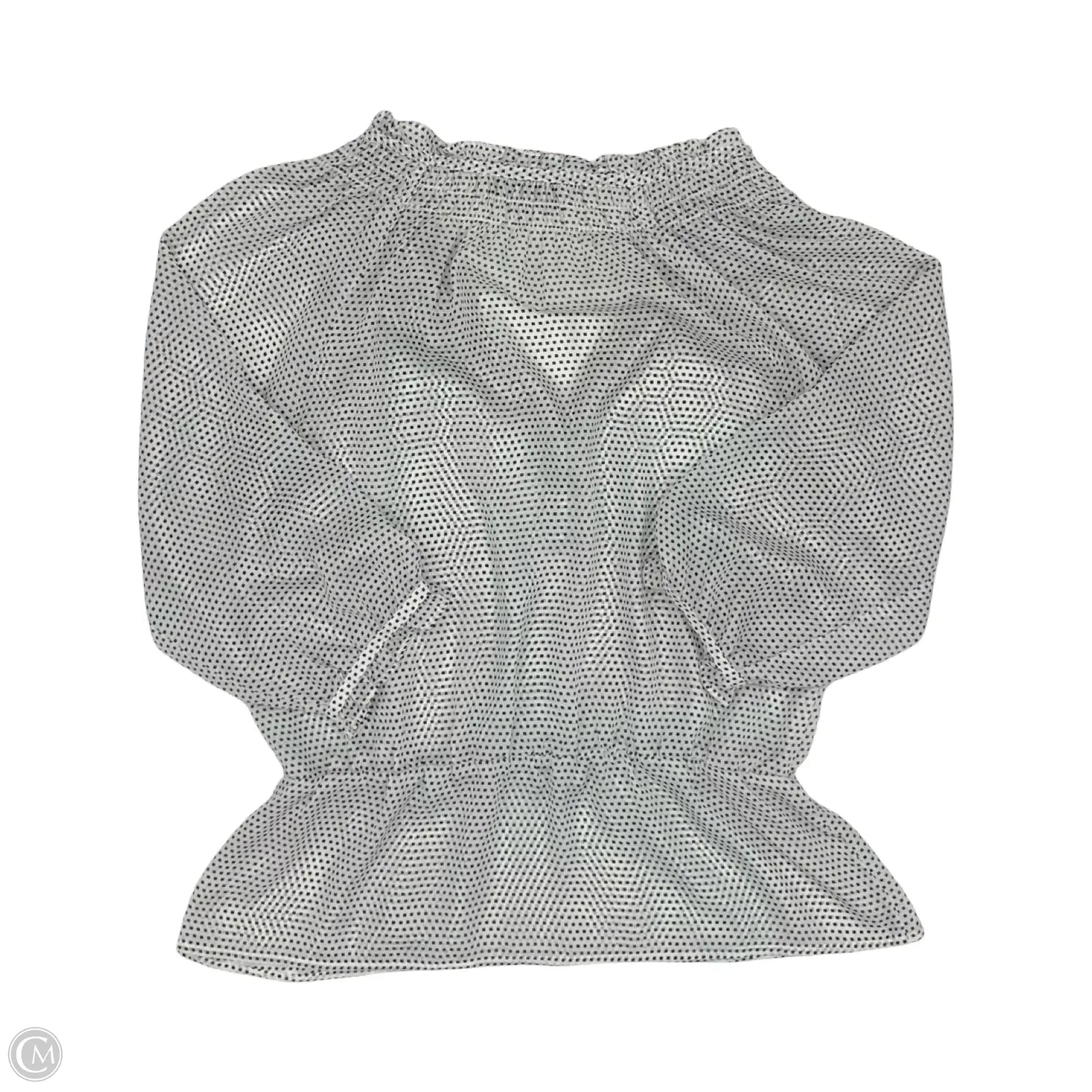 Blouse Long Sleeve By Loft In Black & White, Size: S