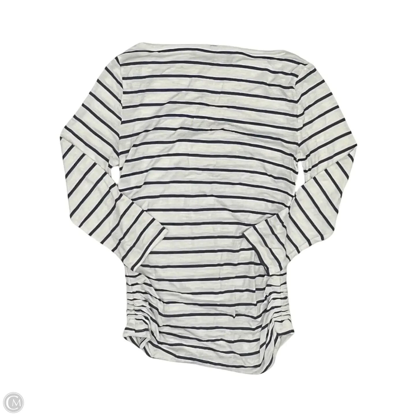 Top Long Sleeve By White House Black Market In Blue & White, Size: Xs