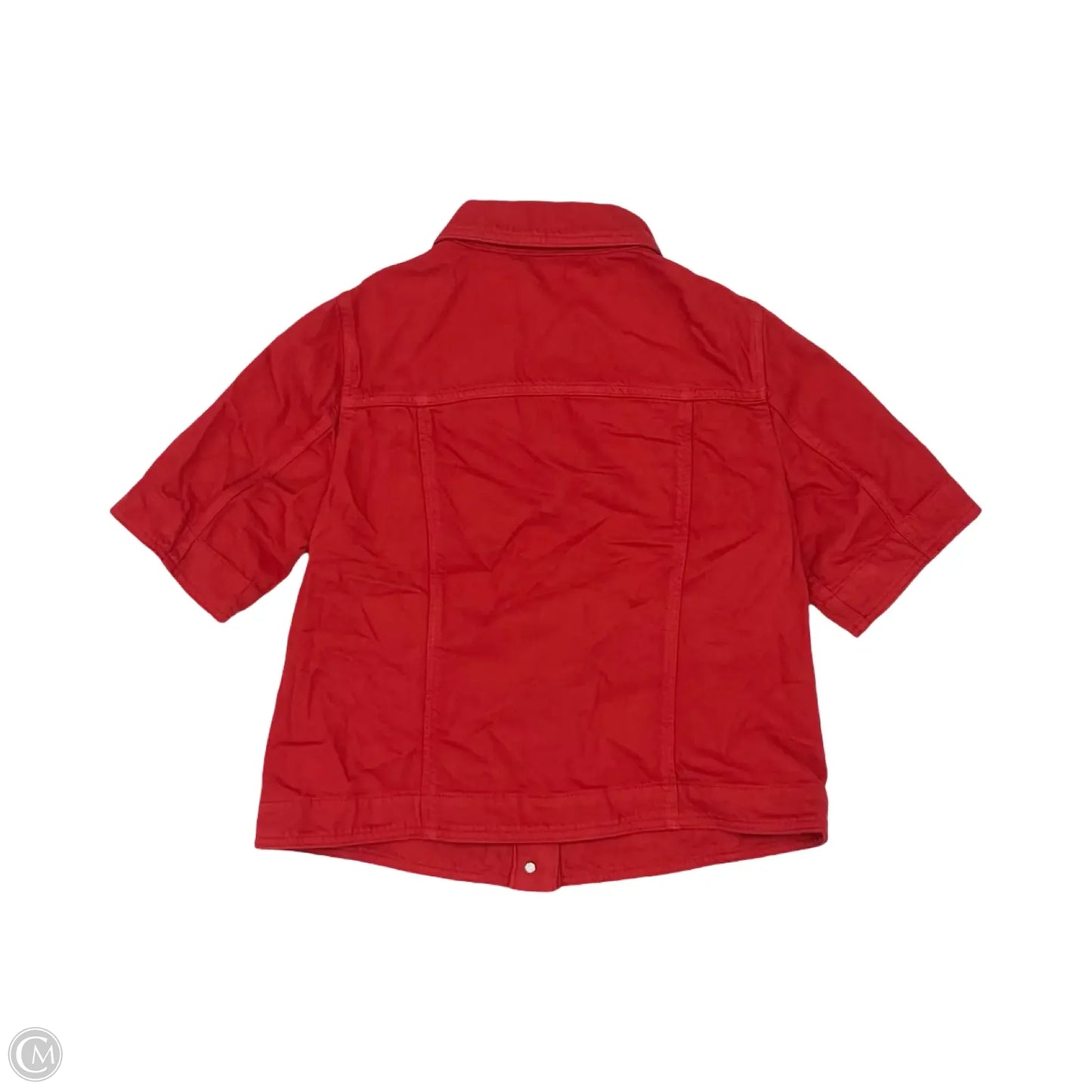 Jacket Denim By Talbots In Red Denim, Size: M