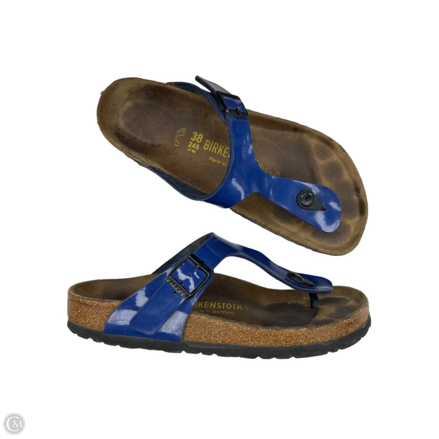 Sandals Flats By Birkenstock In Blue, Size: 7