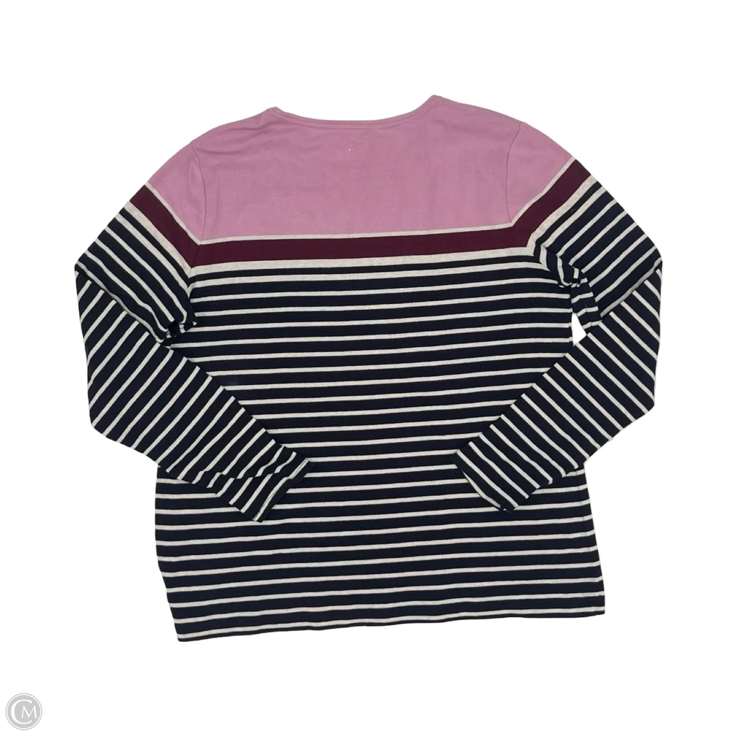 Top Long Sleeve By Croft And Barrow In Blue & Pink, Size: Xl