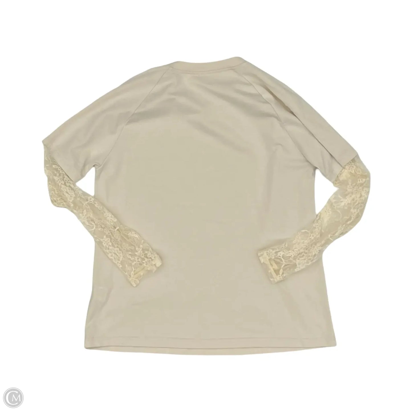 Top Long Sleeve By Cme In Cream, Size: M