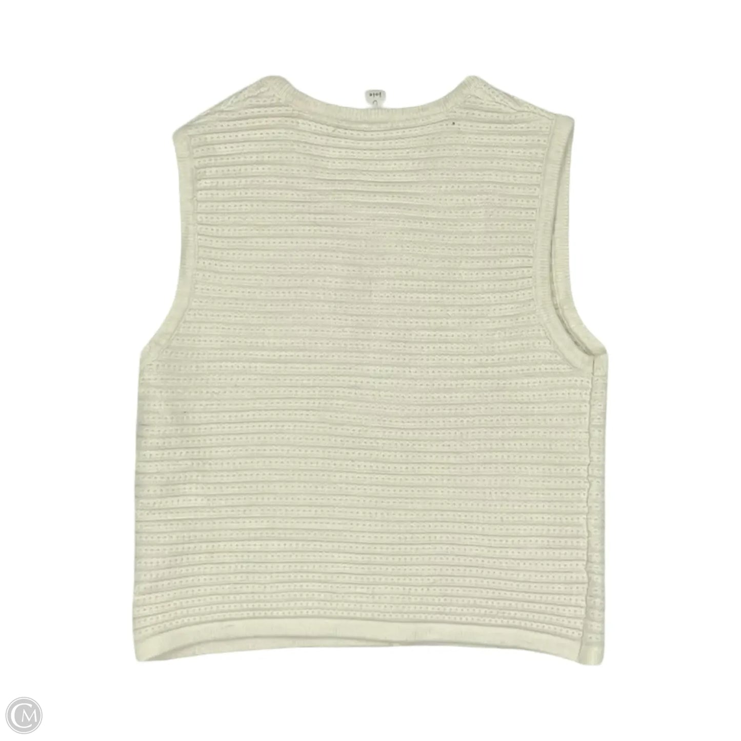 Vest Sweater By Jolie In Cream, Size: M