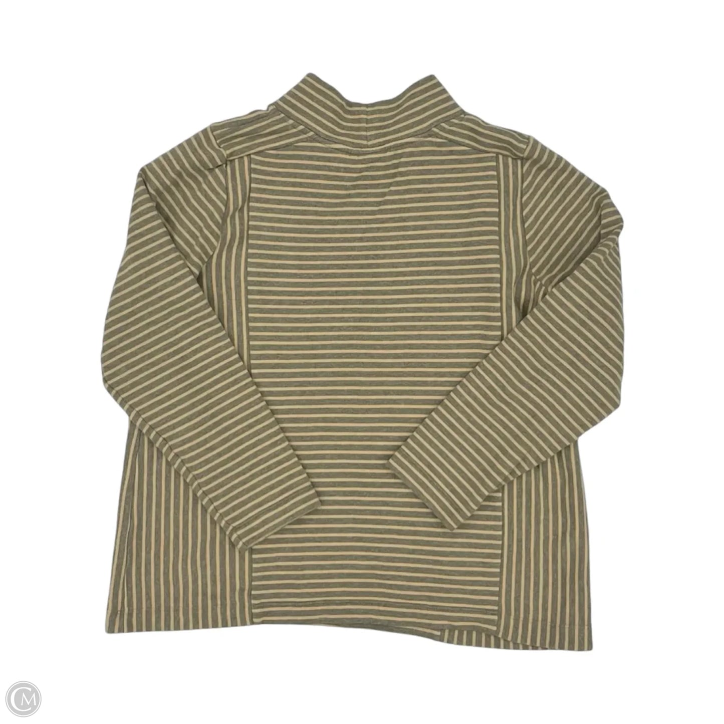 Top Long Sleeve By J. Jill In Grey & Tan, Size: L