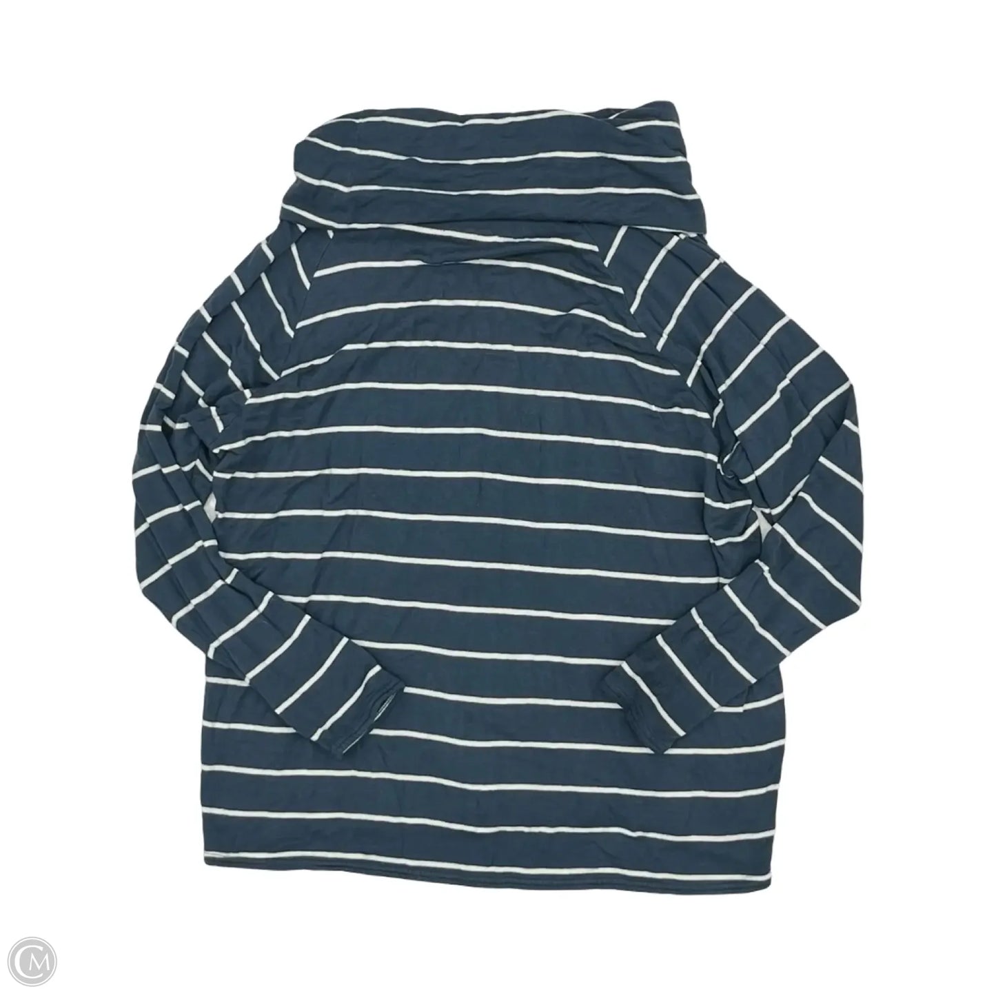 Top Long Sleeve By Lou And Grey In Blue & White, Size: L