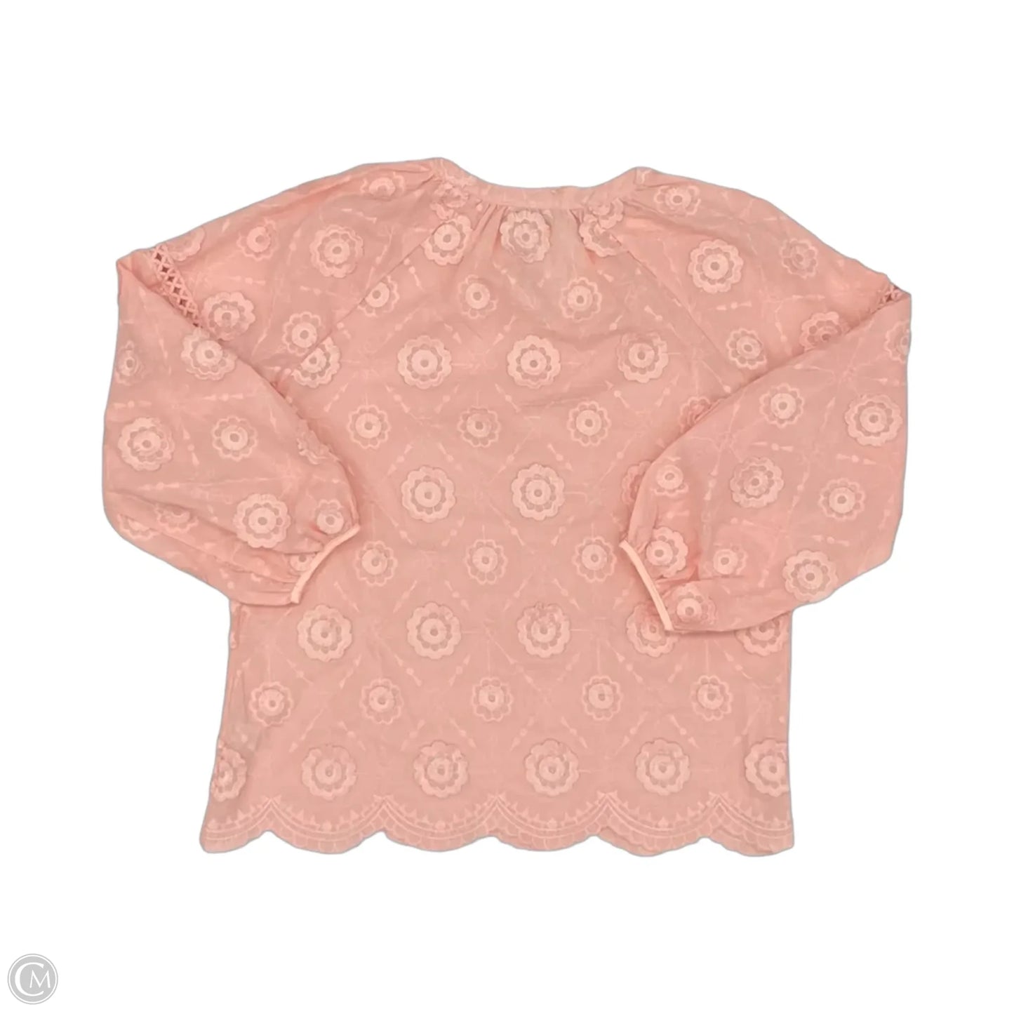 Blouse Long Sleeve By Cato In Pink, Size: M