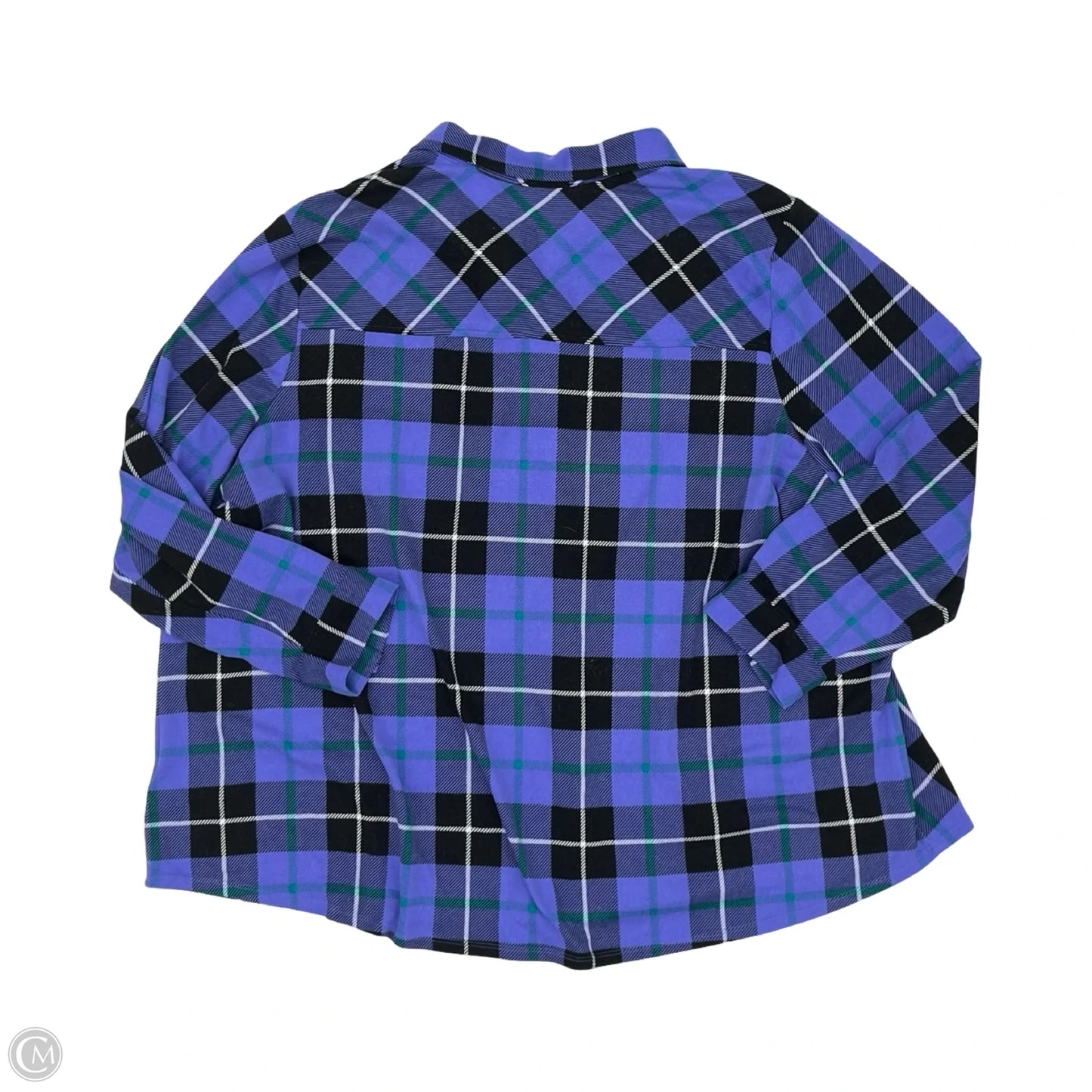 Top Long Sleeve By D&co. In Blue, Size: 5