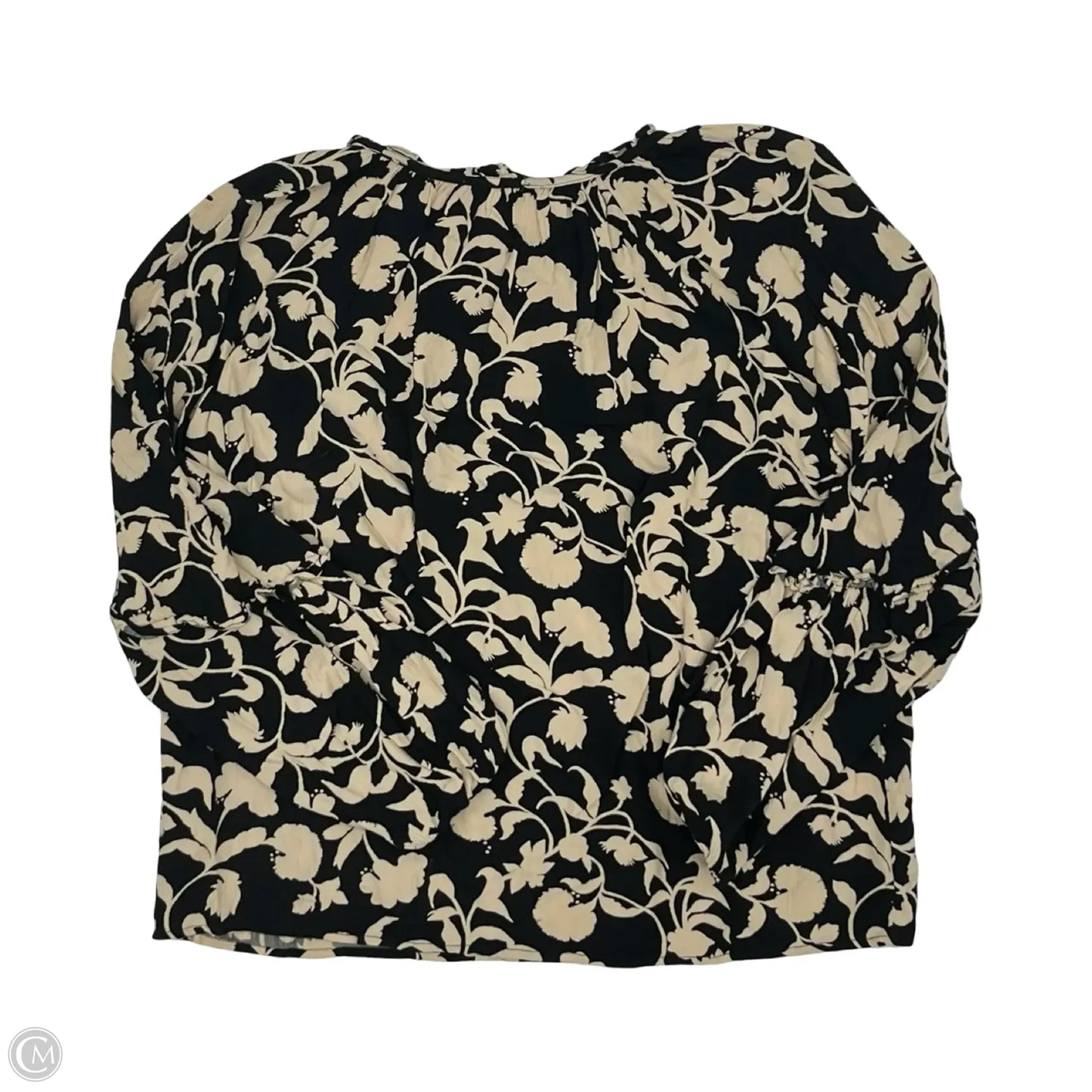 Blouse Long Sleeve By Knox Rose In Black & Tan, Size: M