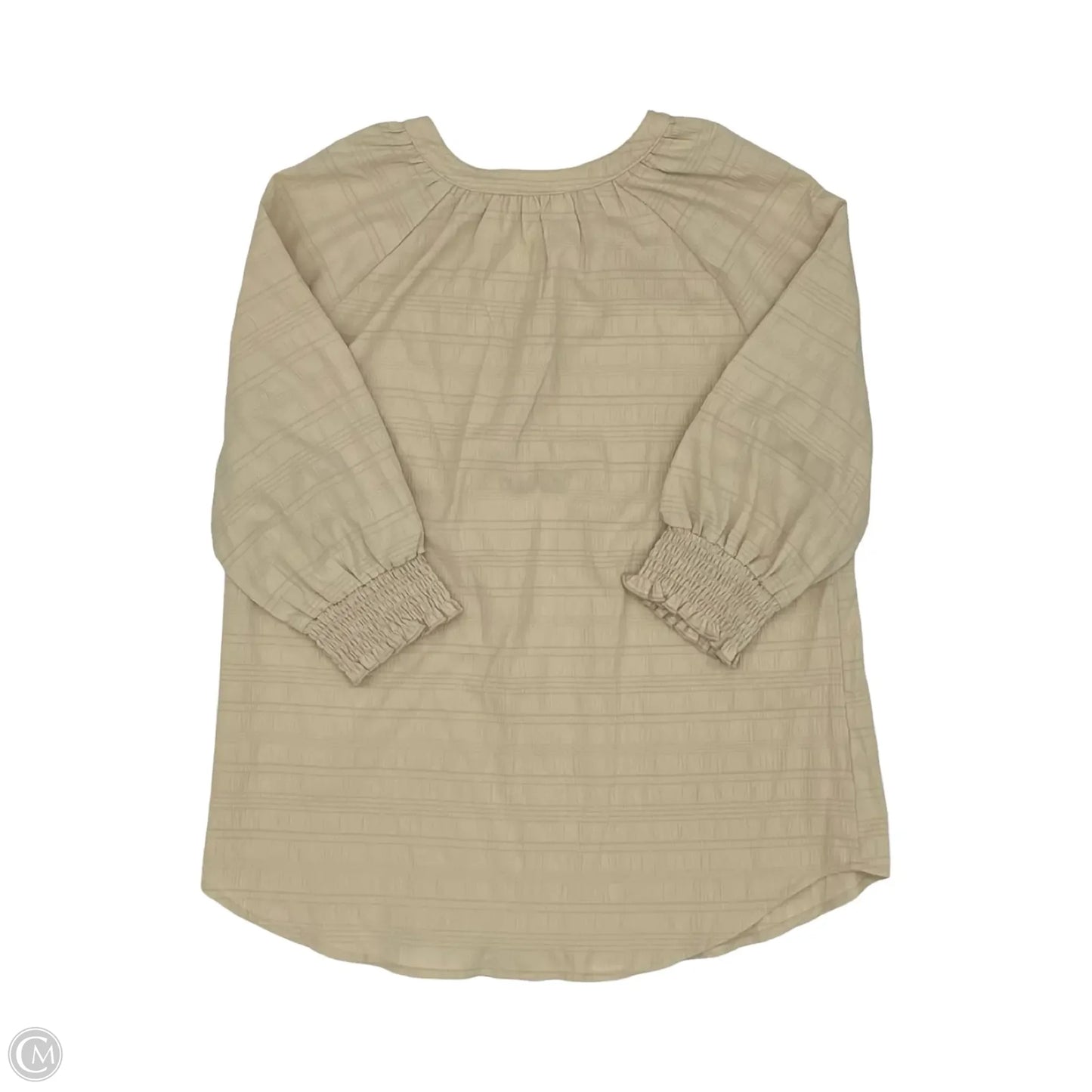Blouse Long Sleeve By Dokotoo In Tan, Size: L