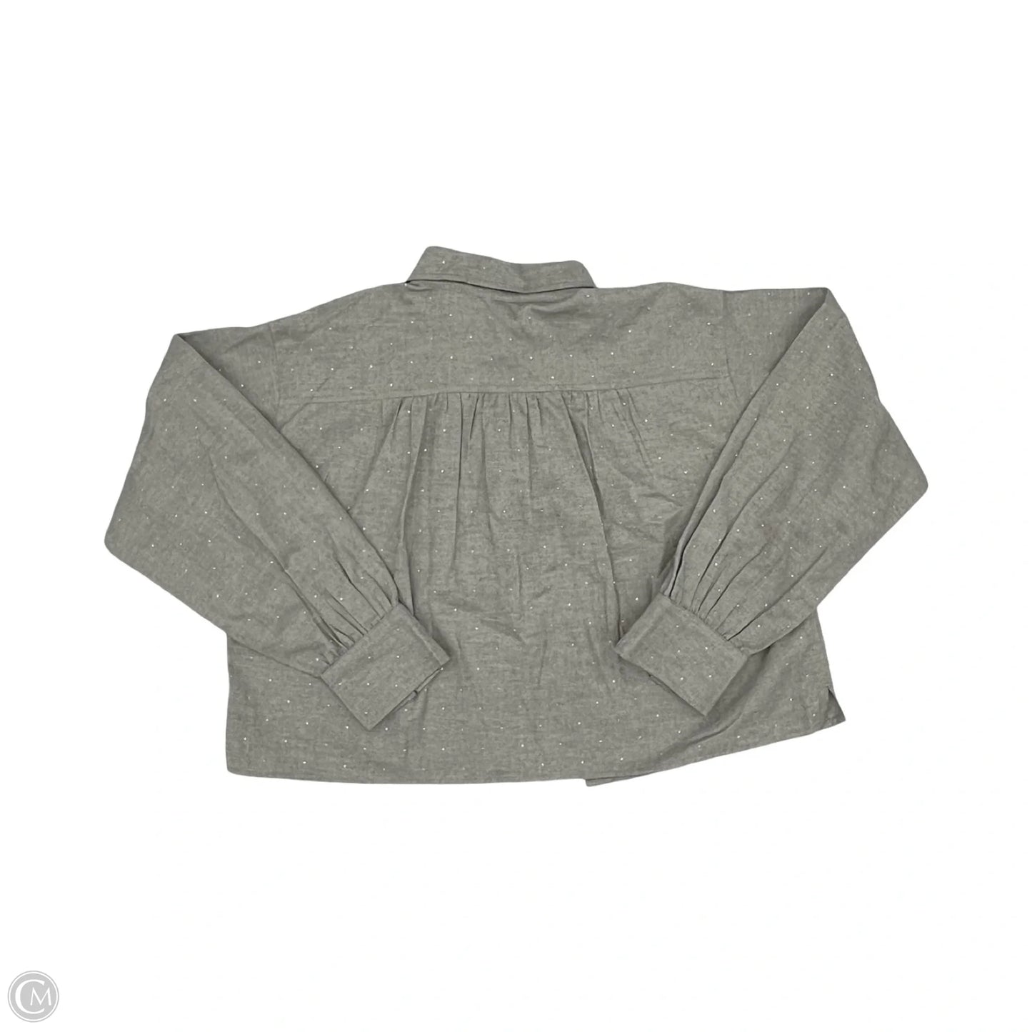 Blouse Long Sleeve By Loft In Grey, Size: S