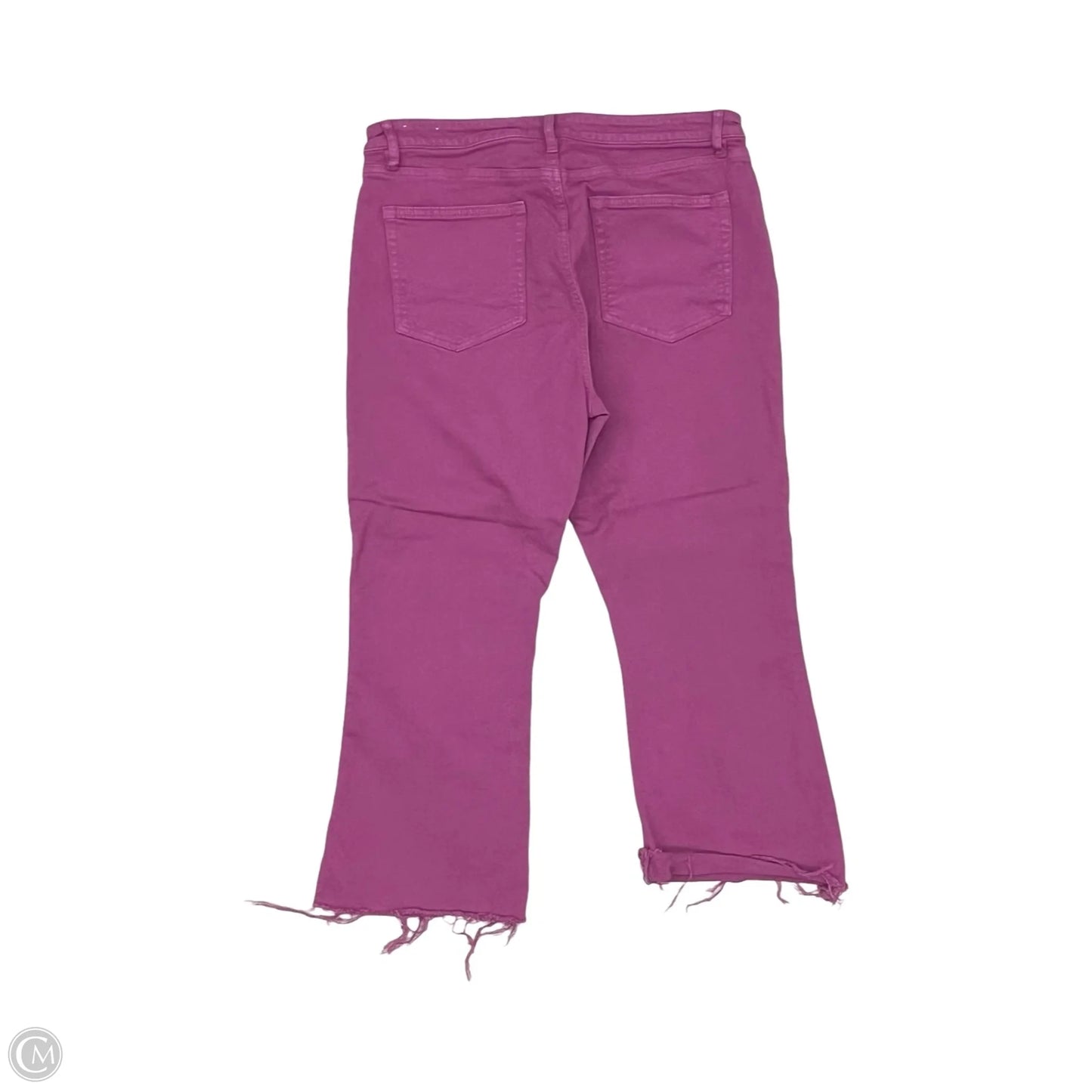 Jeans Cropped By Loft In Purple Denim, Size: 12
