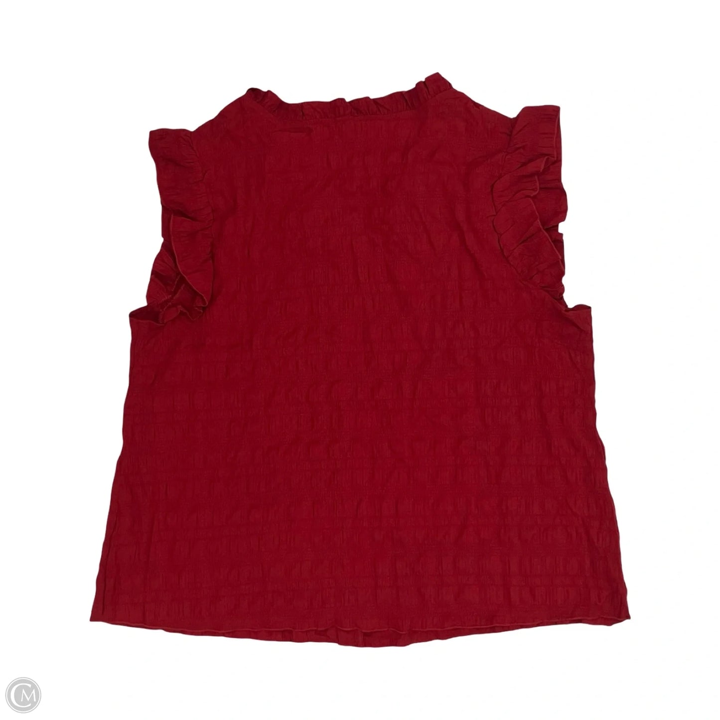 Blouse Short Sleeve By Shein In Red, Size: 3x