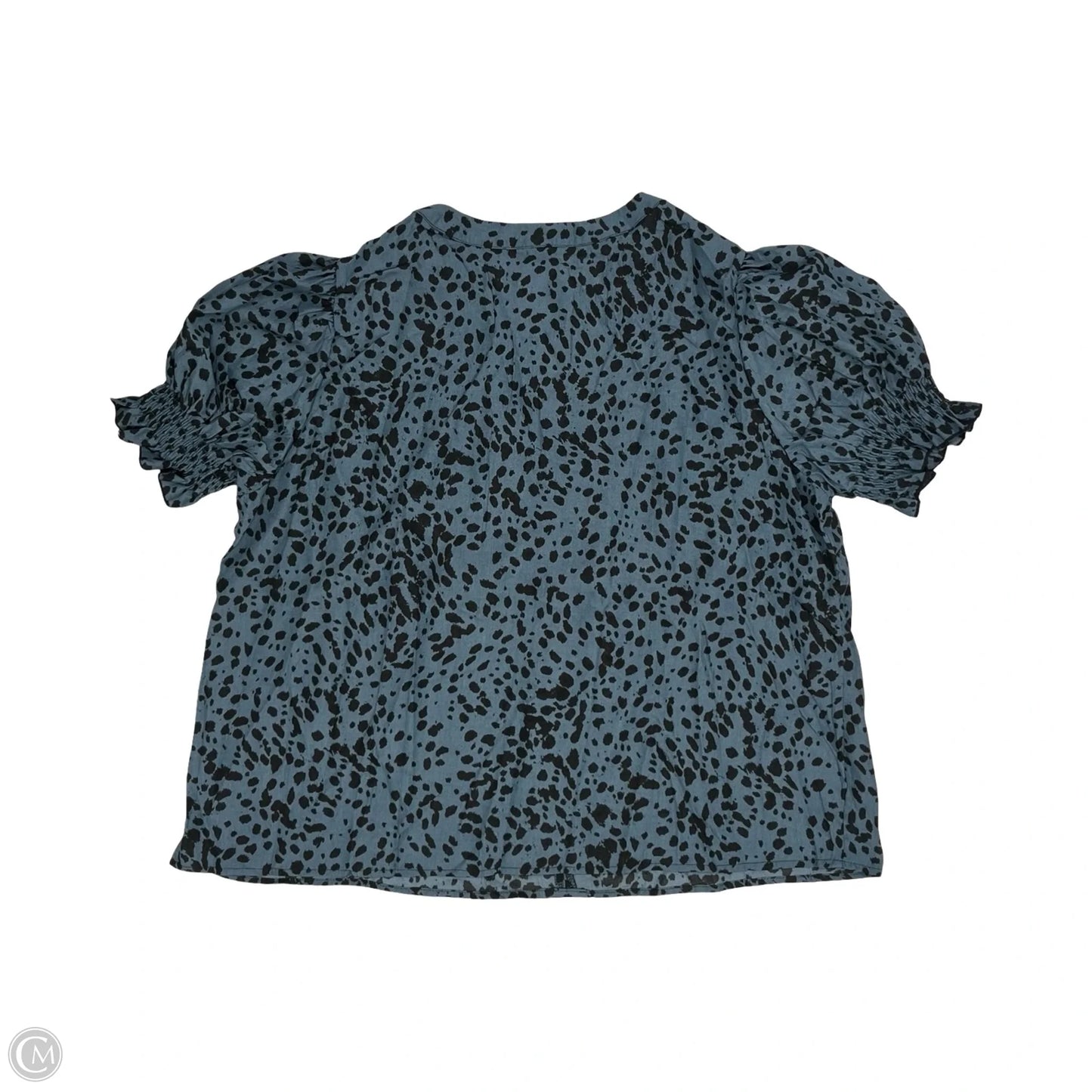 Blouse Short Sleeve By Cme In Black & Blue, Size: 3x