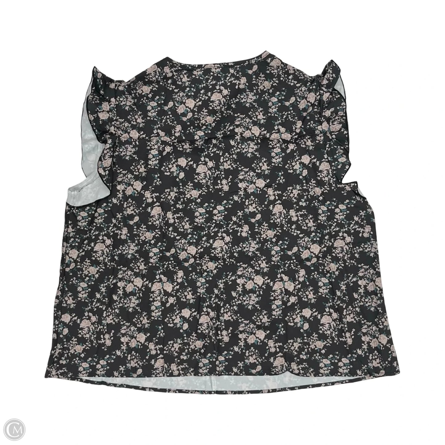 Blouse Short Sleeve By Cme In Grey, Size: 3x