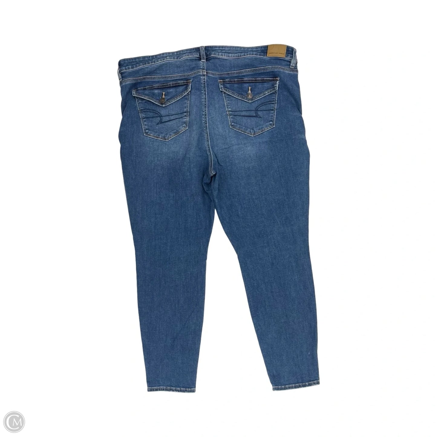 Jeans Skinny By American Eagle In Blue Denim, Size: 20