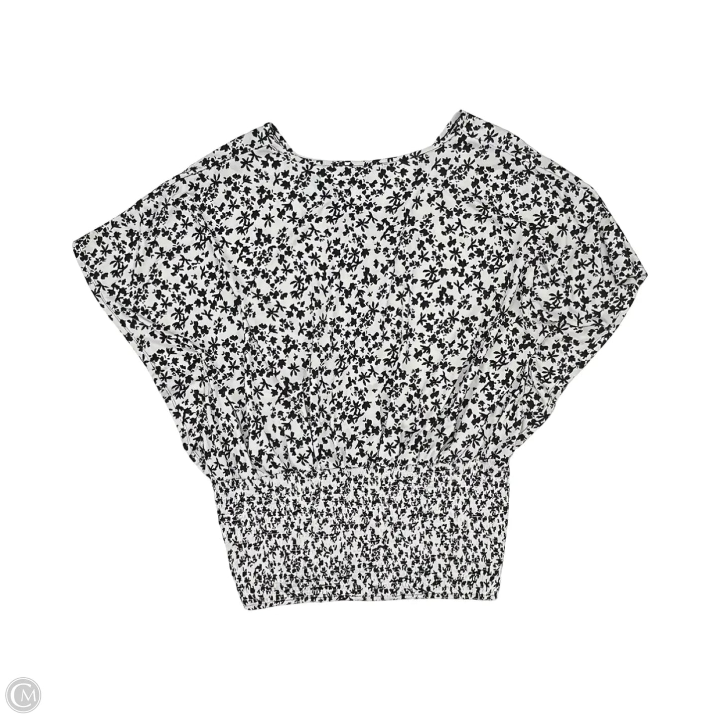 Blouse Short Sleeve By Robert Louis In Black & White, Size: 2x