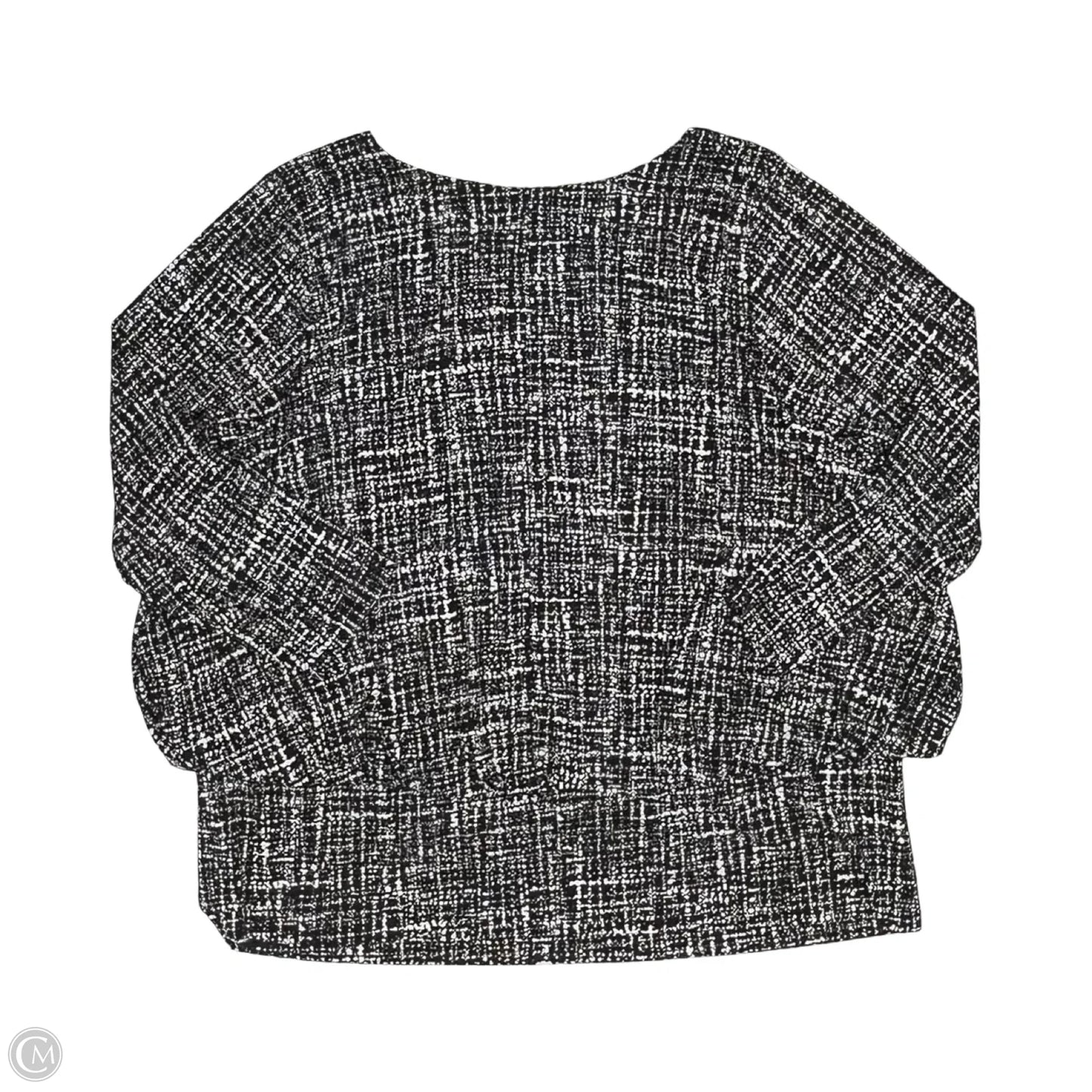 Blouse 3/4 Sleeve By Lane Bryant In Black & White, Size: 3x