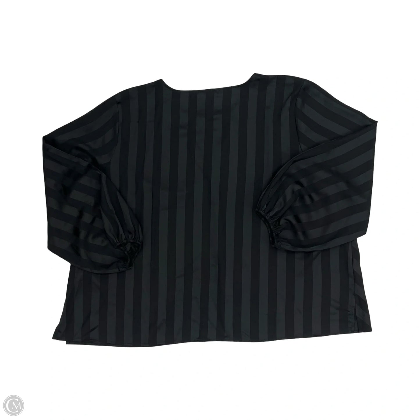 Blouse Long Sleeve By Liz Claiborne In Black, Size: 3x