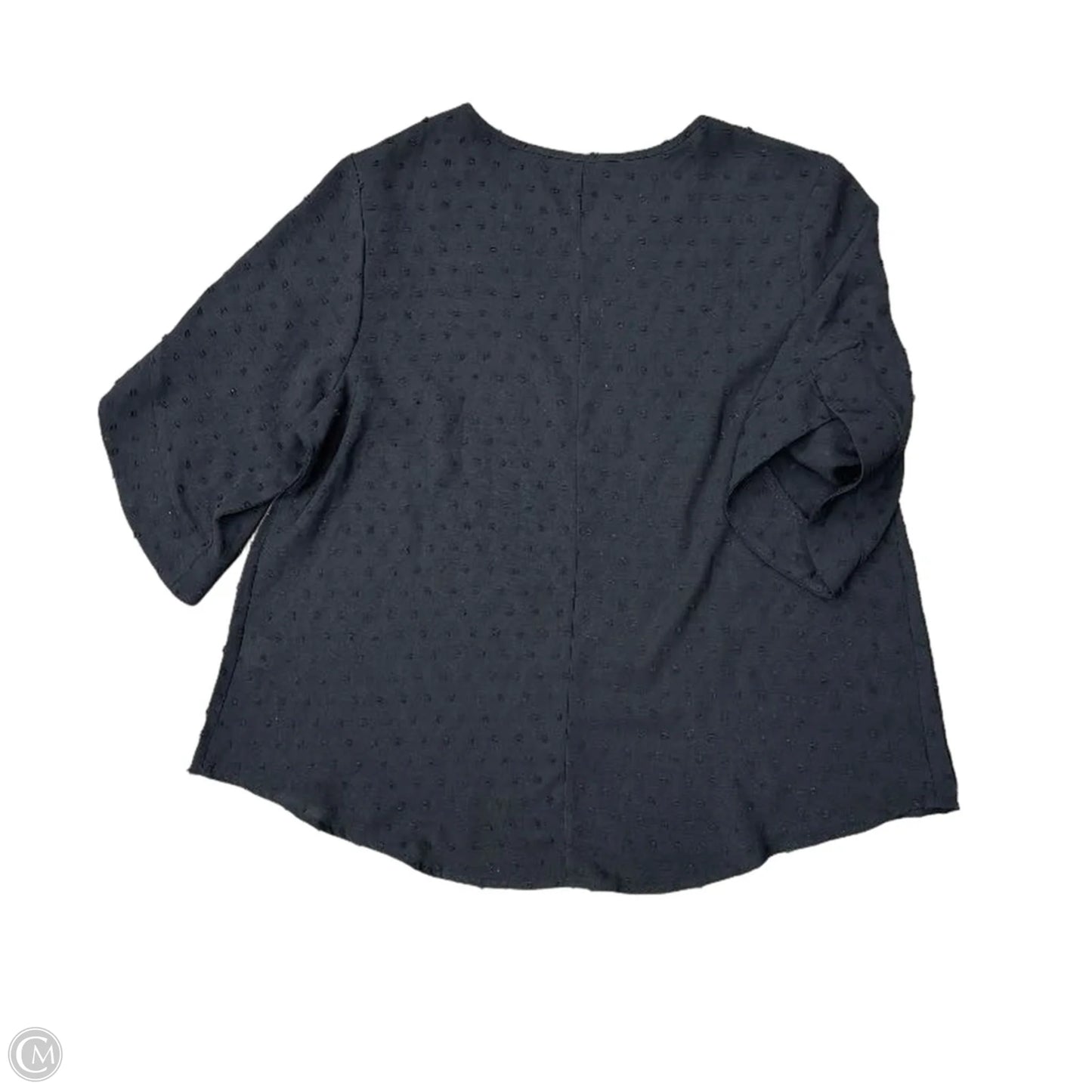 Blouse Short Sleeve By Cme In Black, Size: 2x