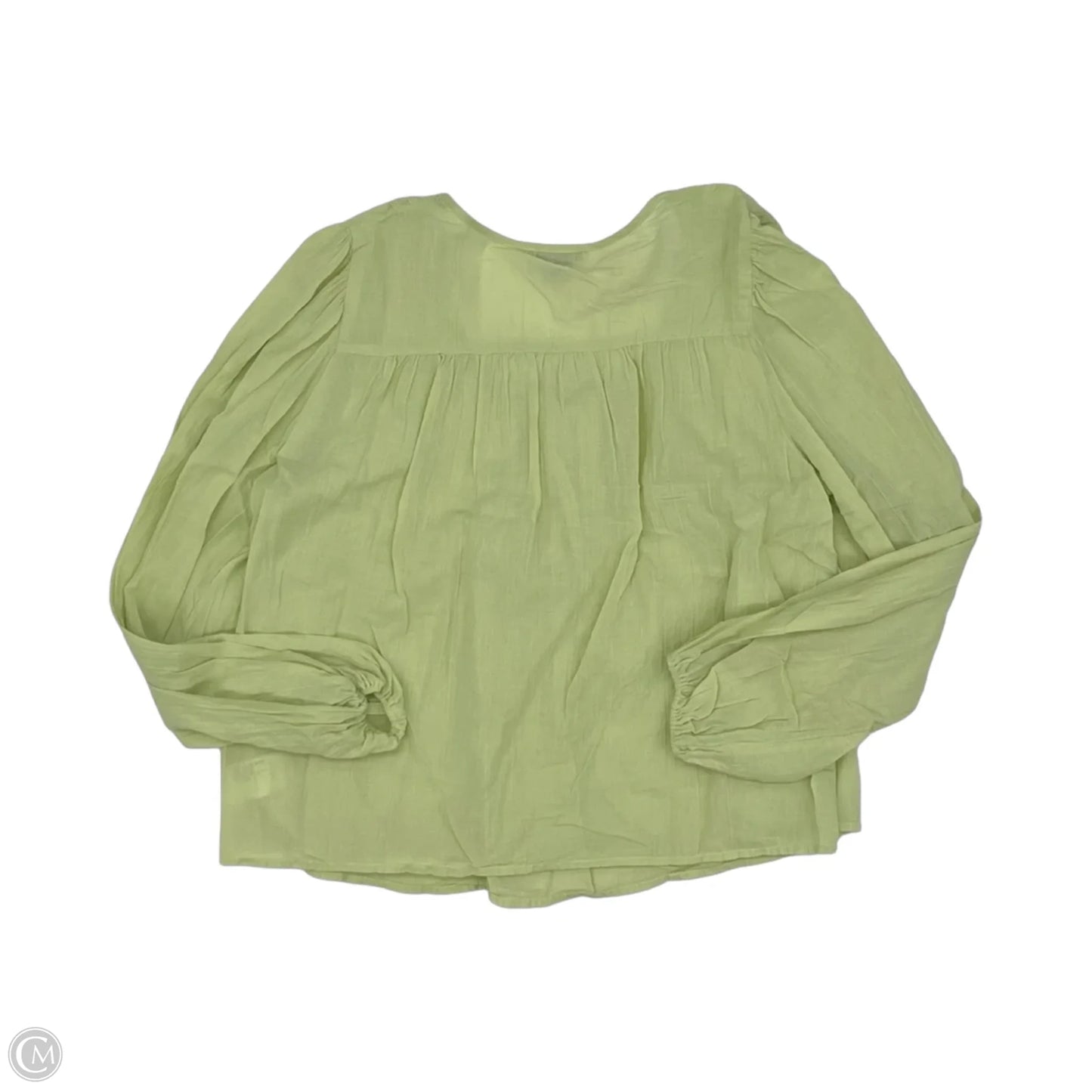 Blouse Long Sleeve By American Eagle In Green, Size: S