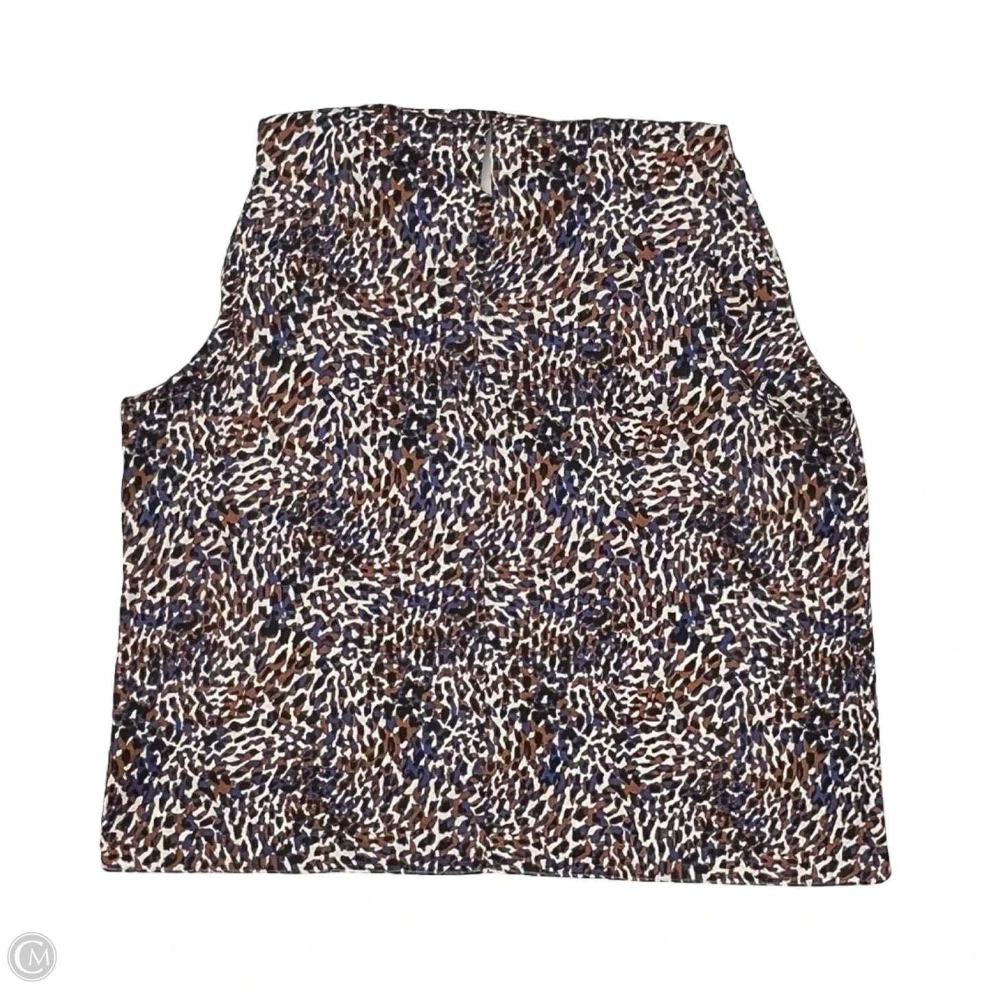 Blouse Sleeveless By Nine West In Blue & Orange, Size: Xl