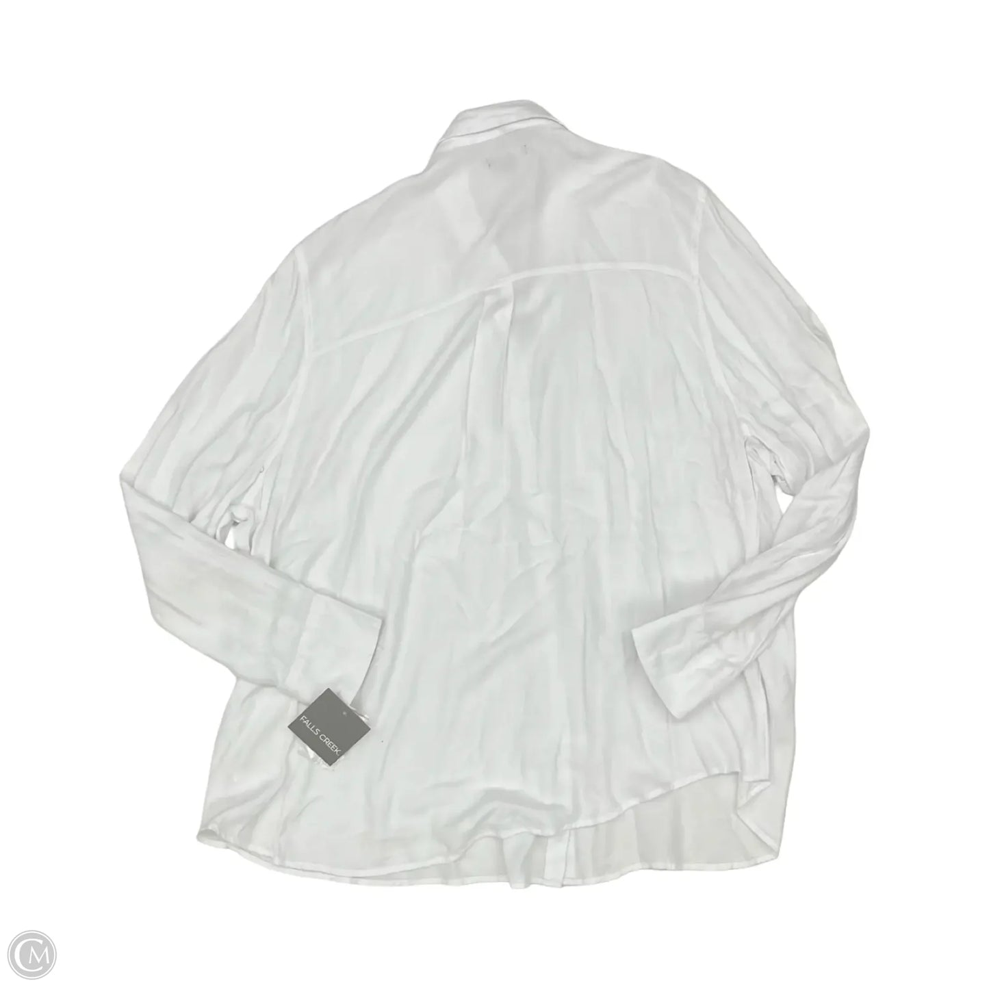 Blouse Long Sleeve By Falls Creek In White, Size: 2x
