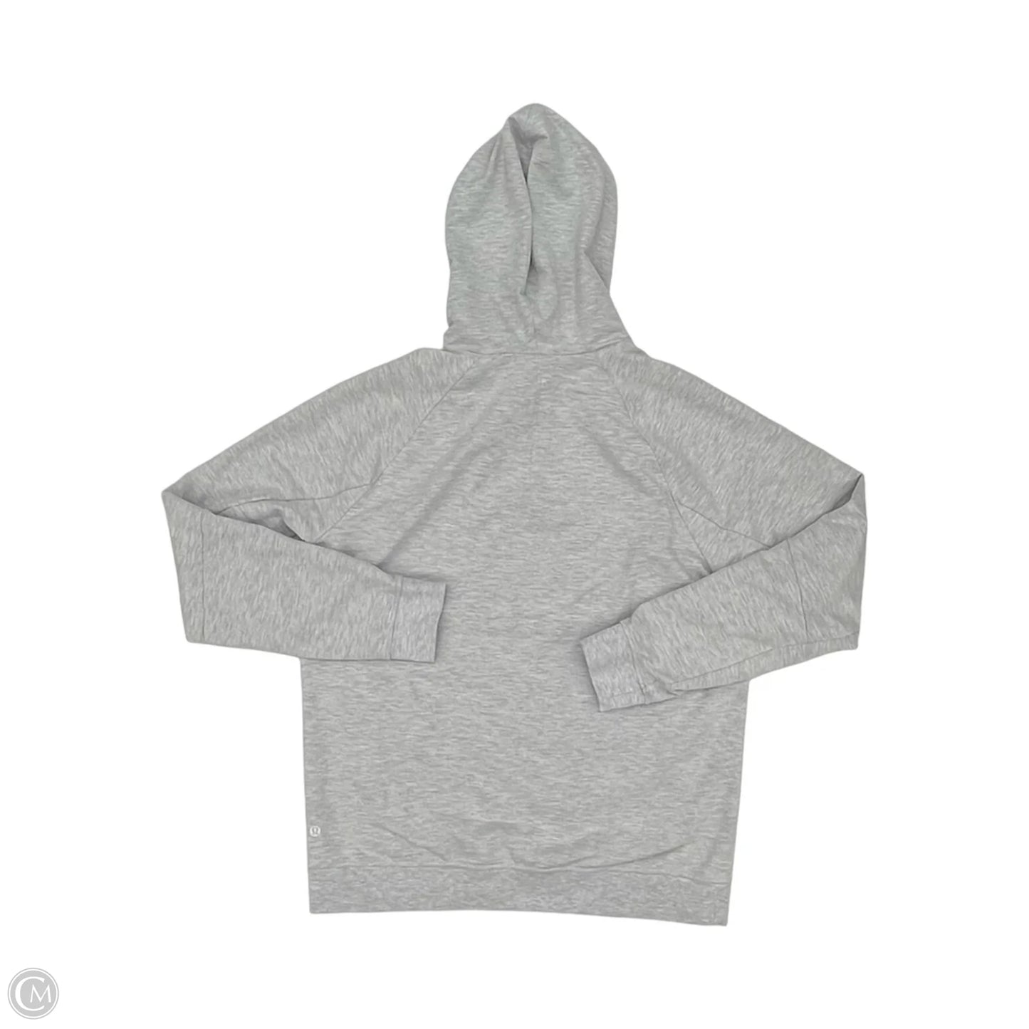 Athletic Sweatshirt Hoodie By Lululemon In Grey, Size: L