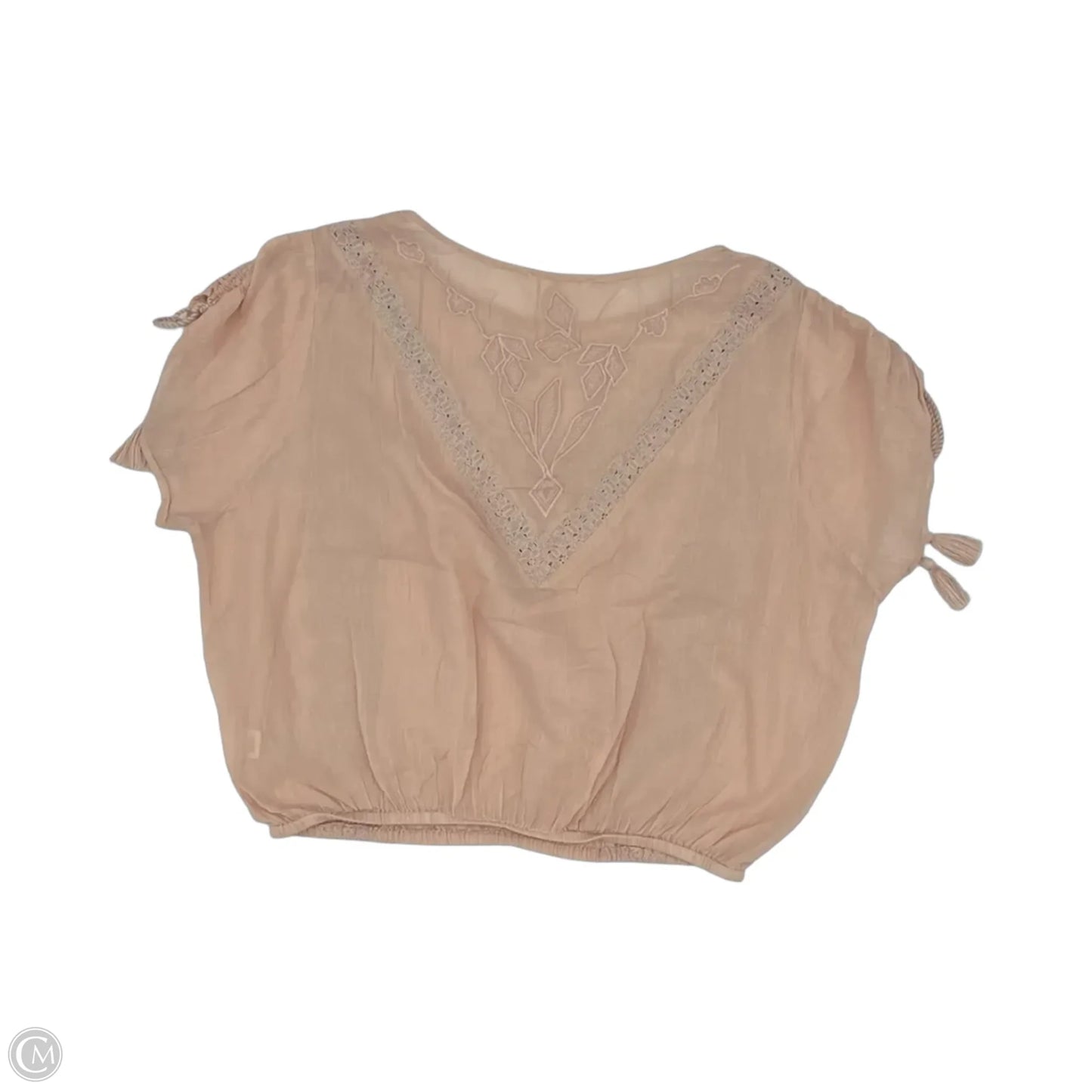 Blouse Short Sleeve By Lovestitch In Pink, Size: L