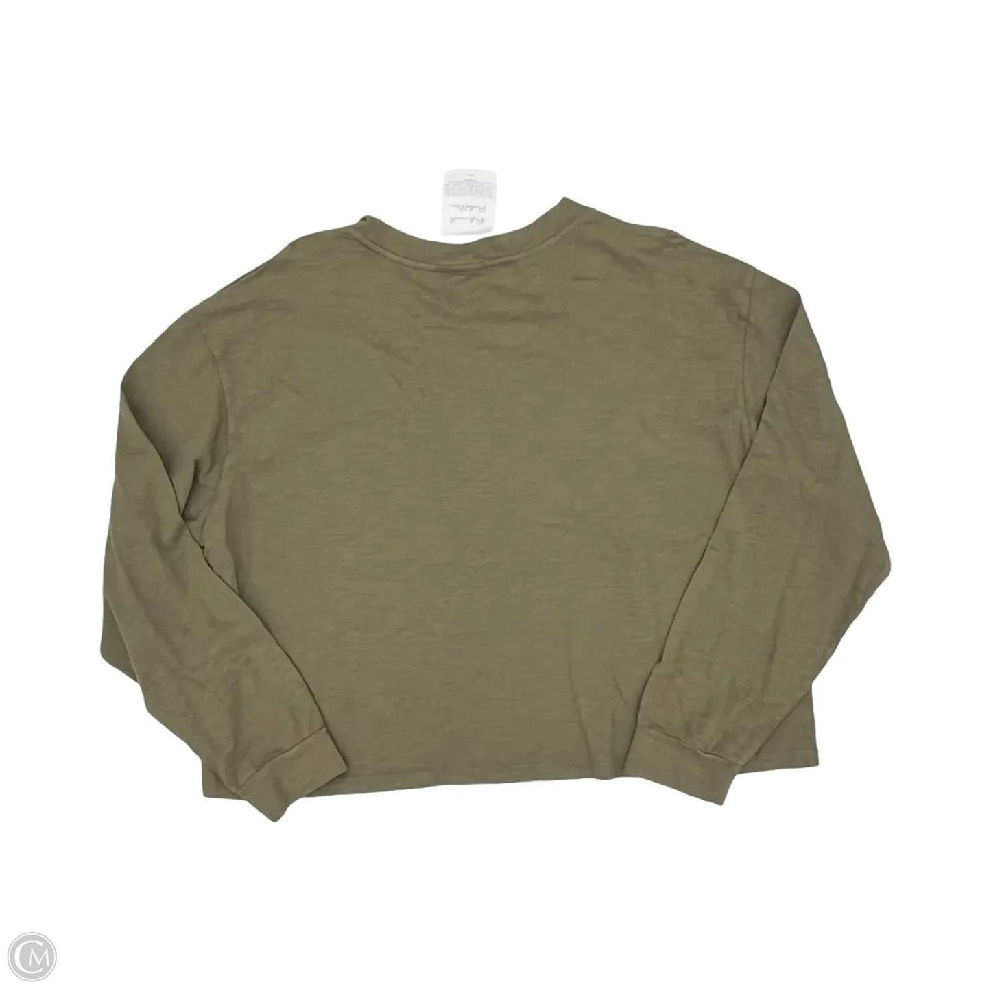 Top Long Sleeve By Cmb In Green, Size: L