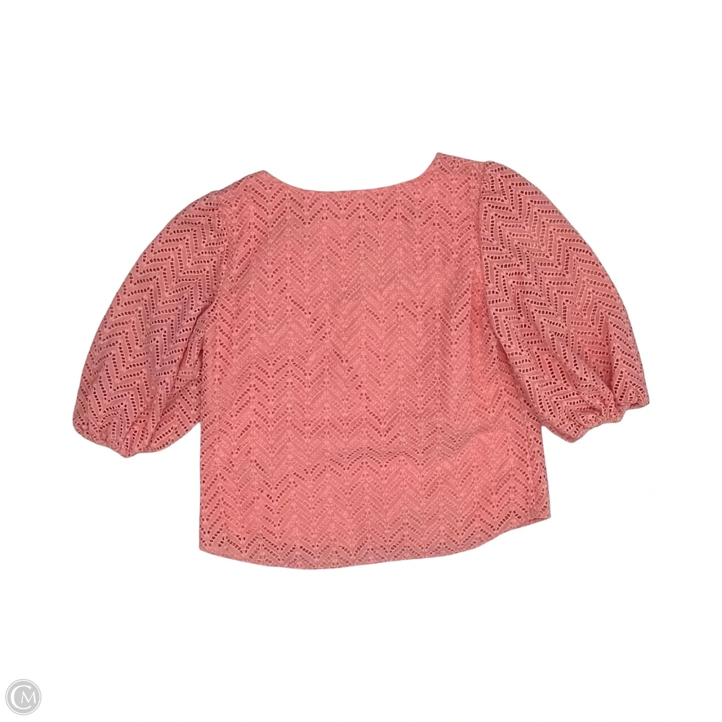 Blouse Short Sleeve By Amanda Uprichard In Peach, Size: M