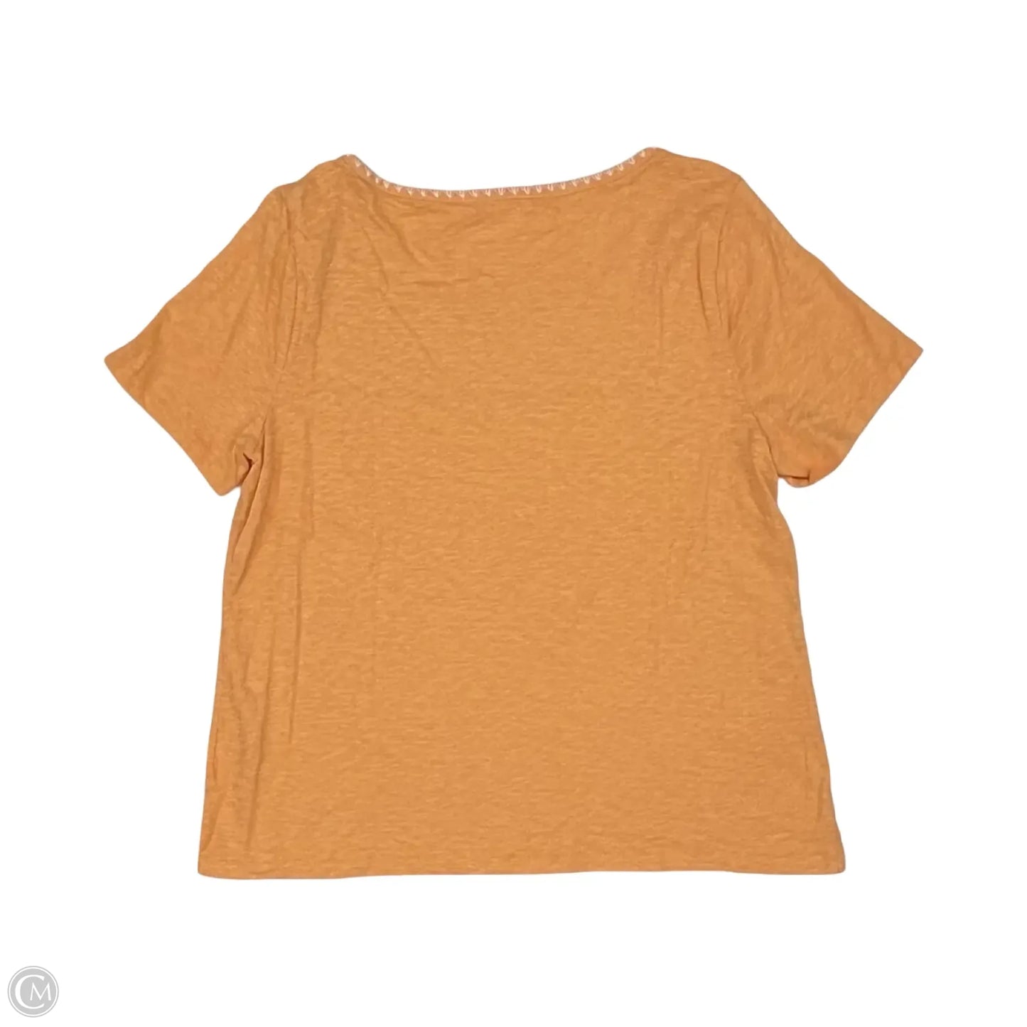 Top Short Sleeve By Talbots In Orange, Size: Xl