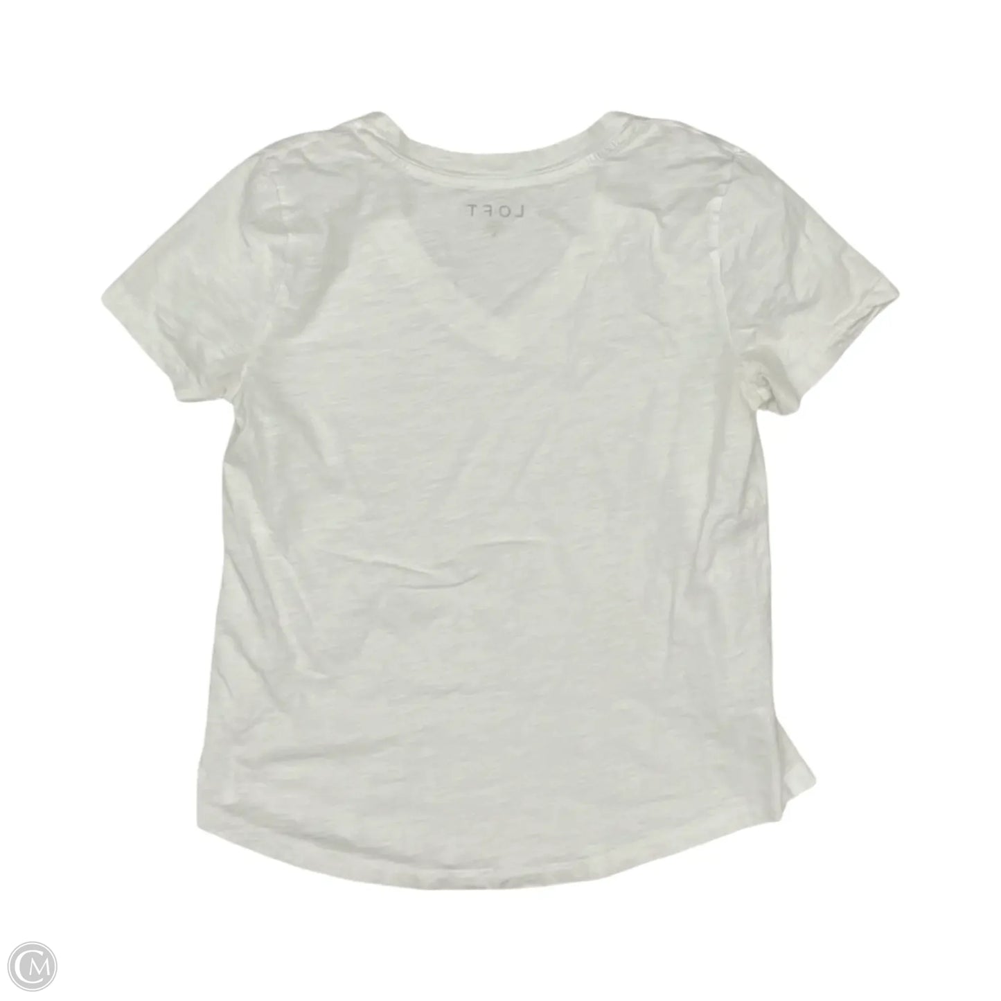 Top Short Sleeve By Loft In White, Size: S